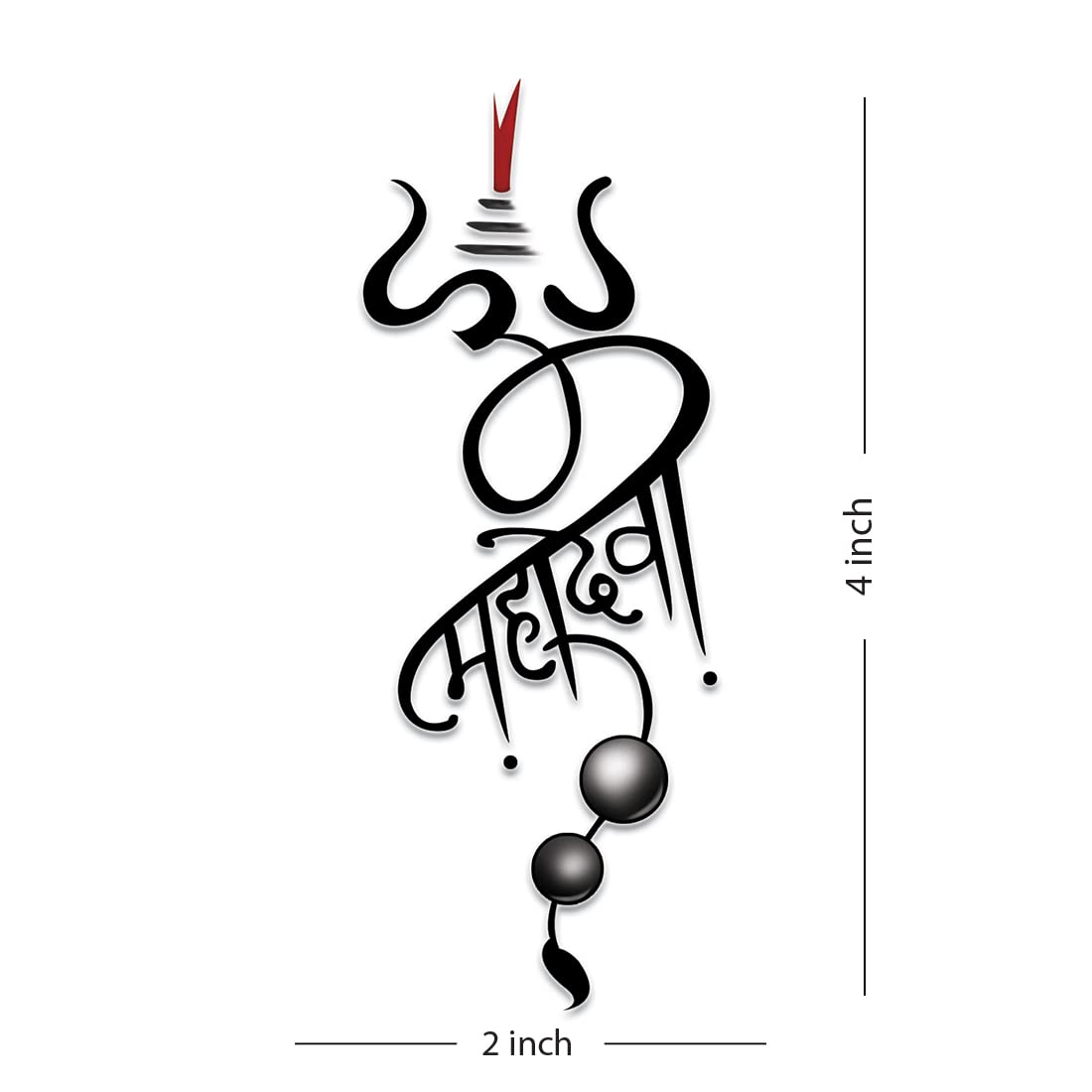 Waterproof Temporary Tattoo of Lord Shiva Mahadev - Long Lasting Fake Body Art for Men & Women | Perfect for Festivals, Parties, and Spiritual Events