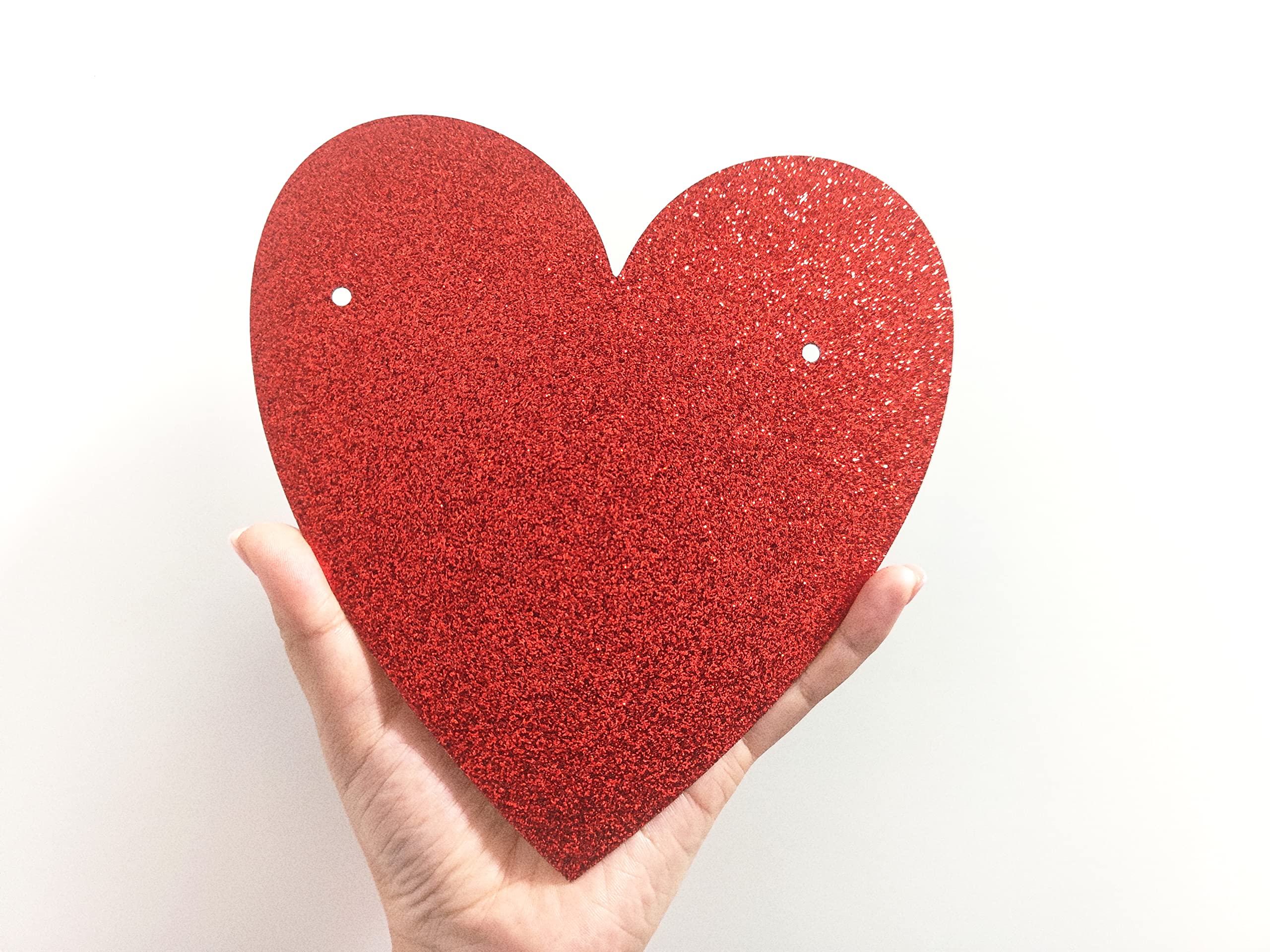 Red Glitter Valentine's Day Banner & Heart Garland Decor - Romantic Party Supplies for Valentine's Wedding, Anniversary & Love Celebrations | Perfect for Home, Office & Party Decorations