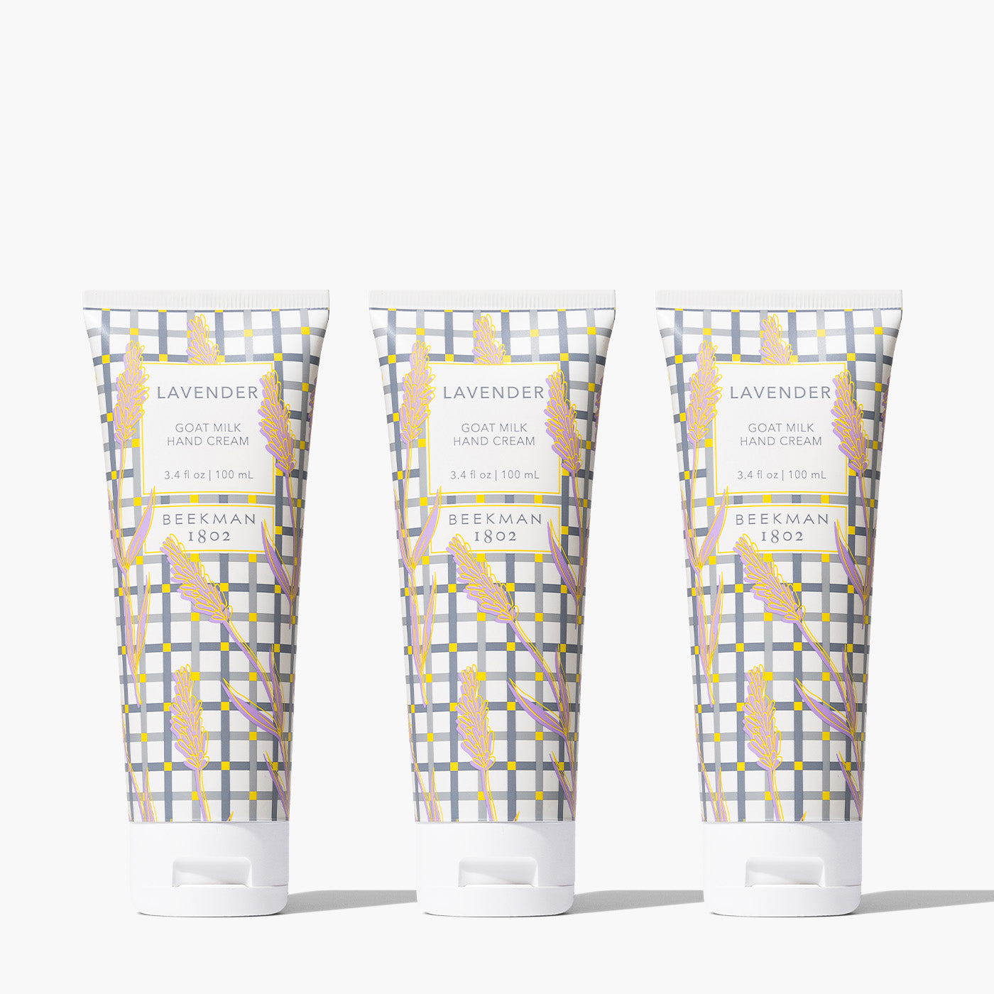 Organic Lavender Goat Milk Hand Cream Set - 3 Pack Moisturizing & Nourishing for Dry Skin - Perfect for Home, Office & Travel Use