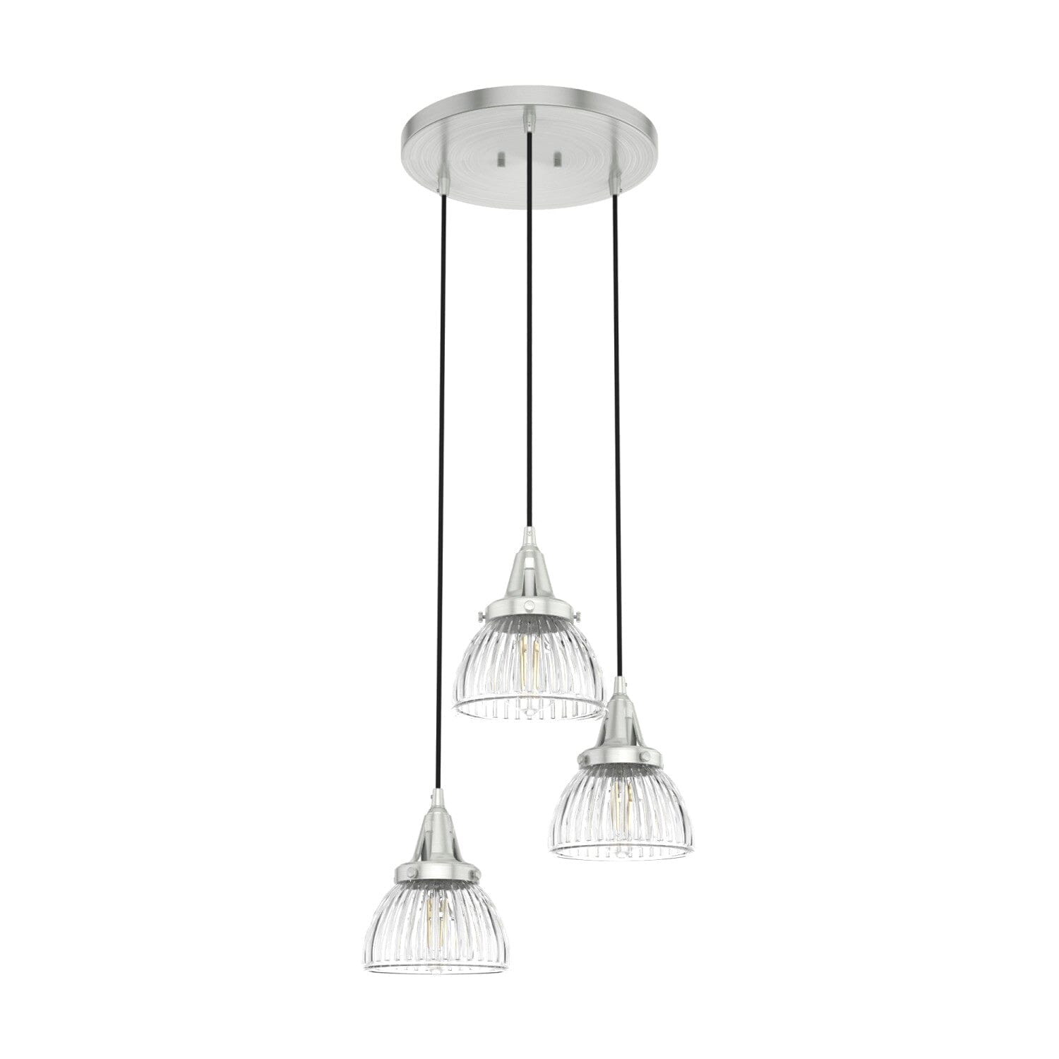 Cypress Grove 3-Light Round Cluster Chandelier - Modern Ceiling Light Fixture for Dining Room, Bedroom, or Living Room Decor