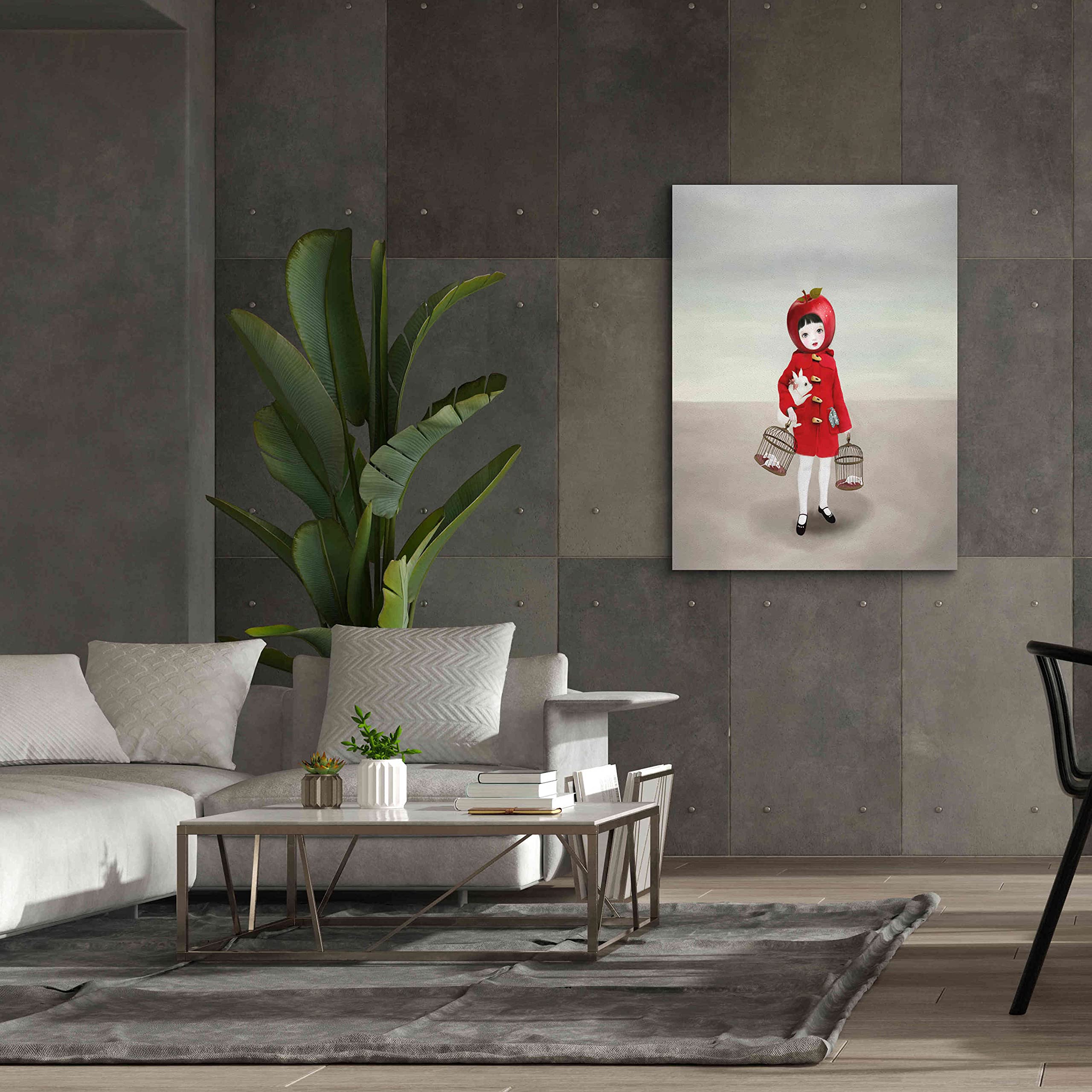 Ruby by Art & Ghosts - Large 40x54 Inch Canvas Wall Art Painting - Modern Home Decor for Living Room, Bedroom & Office