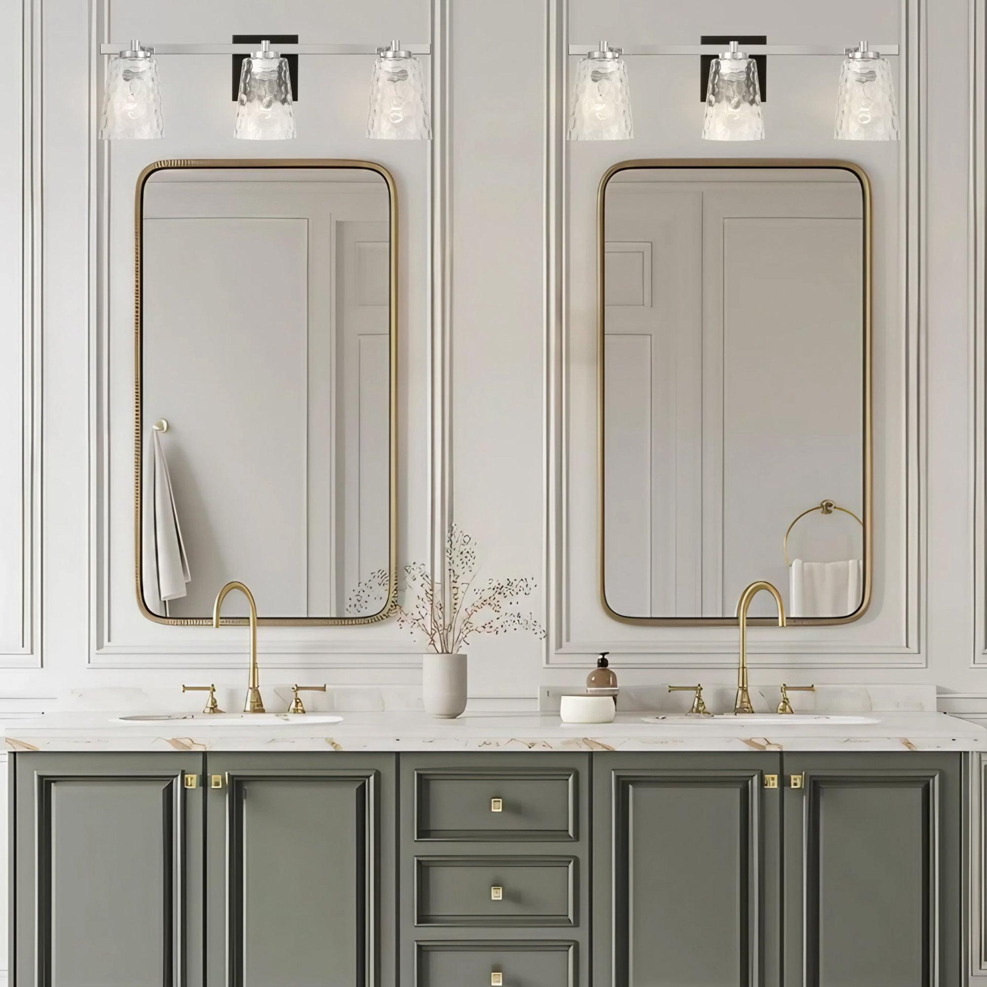 Radiance Modern 3-Light Dimmable Vanity Light - Bathroom Makeup Mirror Lighting Fixture for Bedroom, Dressing Room & Powder Room