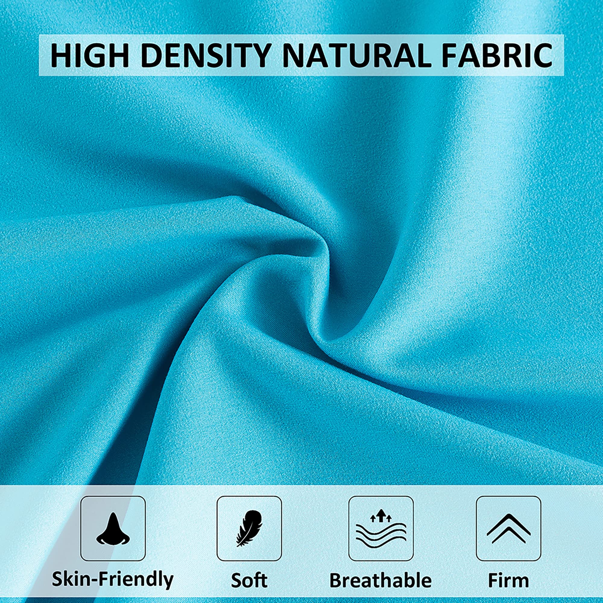 ELNIDO QUEEN Body Pillow with Removable Cover - 20x54 Inch Soft Long Bed Pillow for Adults - Breathable Full Body Pillow Insert for Side Sleepers, Pregnancy Support & Back Pain Relief - Ocean Blue (Perfect for Couch, Bed & Travel Use)