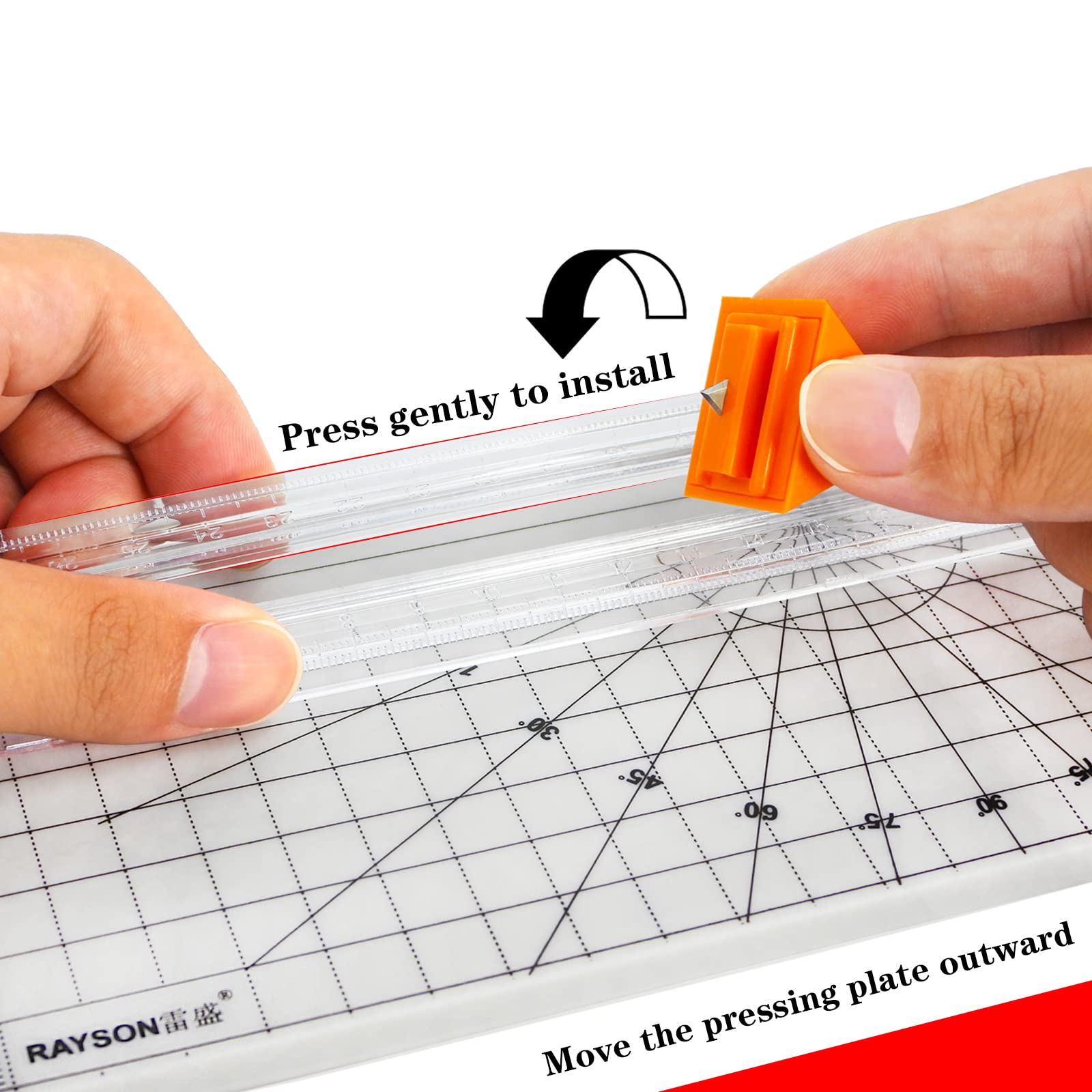 Rayson RC4000W-US 12 Inch A4 Paper Cutter Trimmer - Precision Cutting Tool for Coupons, Craft Paper, Photos & Scrapbooking (White) | Perfect for Office, School, Home DIY Projects & Crafting