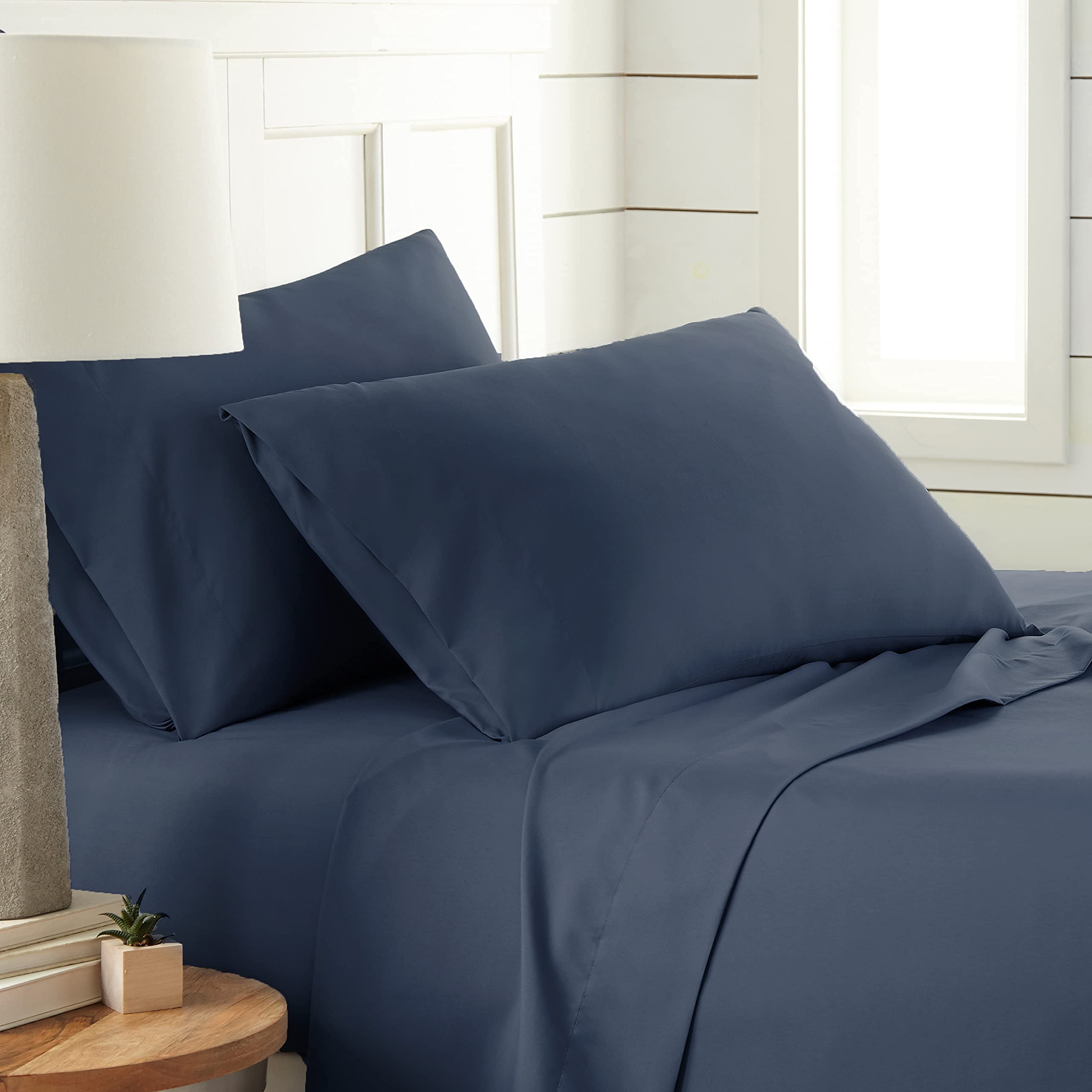 Premium Queen Size Sheets Set - 4-Piece Microfiber Bedding for Deep Pockets