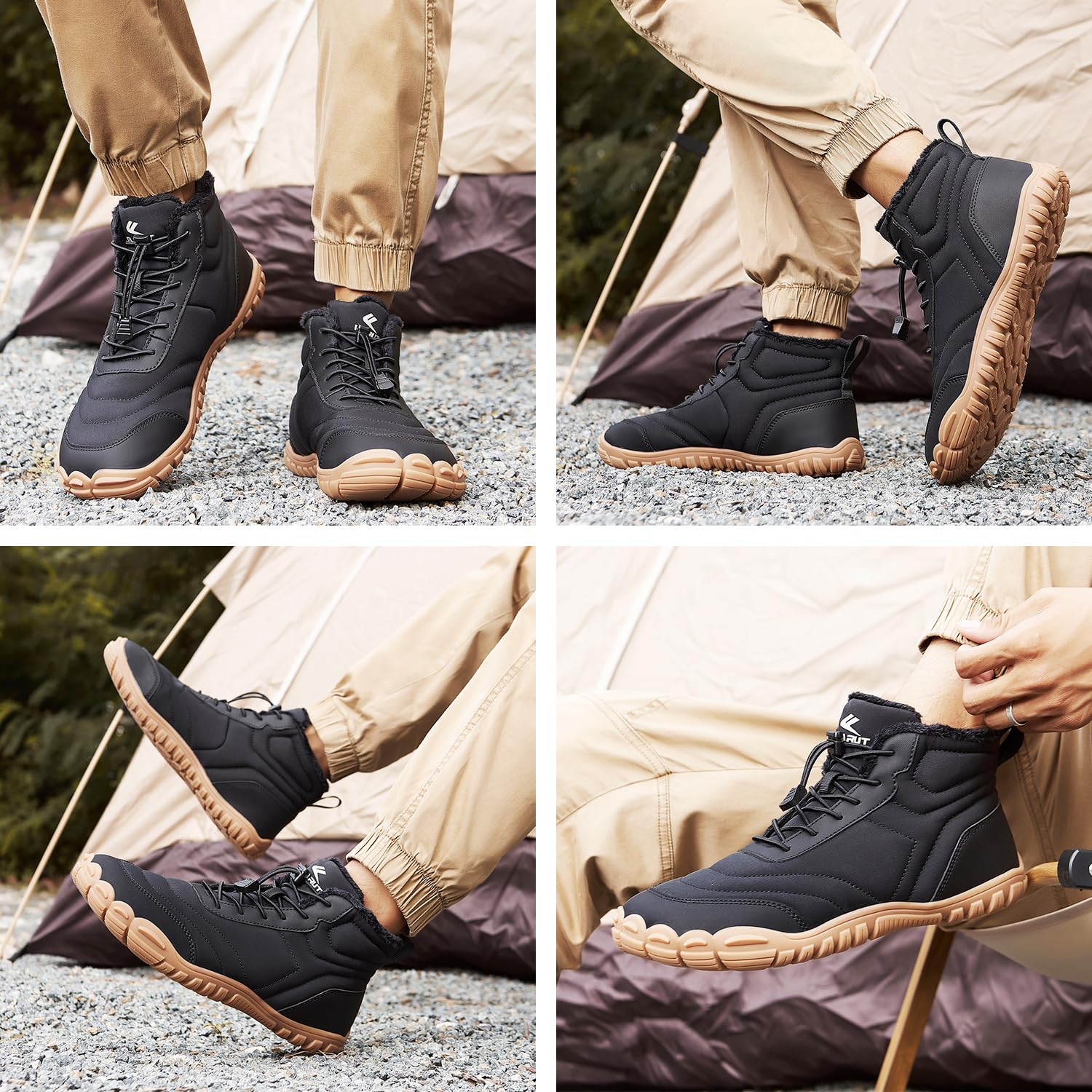 FLARUT Men's & Women's Snow Boots - Waterproof Winter Shoes with Warm Fur Lining, Anti-Slip Sole for Outdoor Activities | Perfect for Hiking, Snowy Days & Casual Wear
