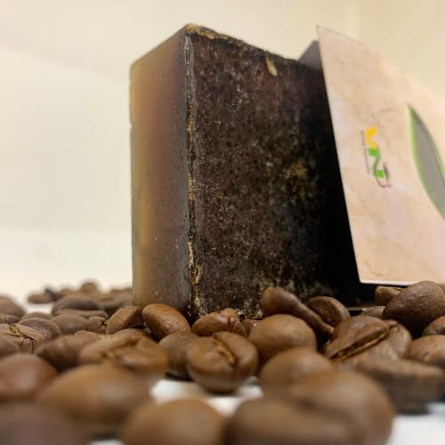 Vivid Naturally's Luxury Handmade Coffee Honey Soap Bar 105g - Exfoliating with Coffee Seeds, Moisturizing with Pure Honey & Olive Oil, Brown Sugar Scrub - For Glowing Skin & Body Care - Perfect for Shower, Spa & Gift Giving