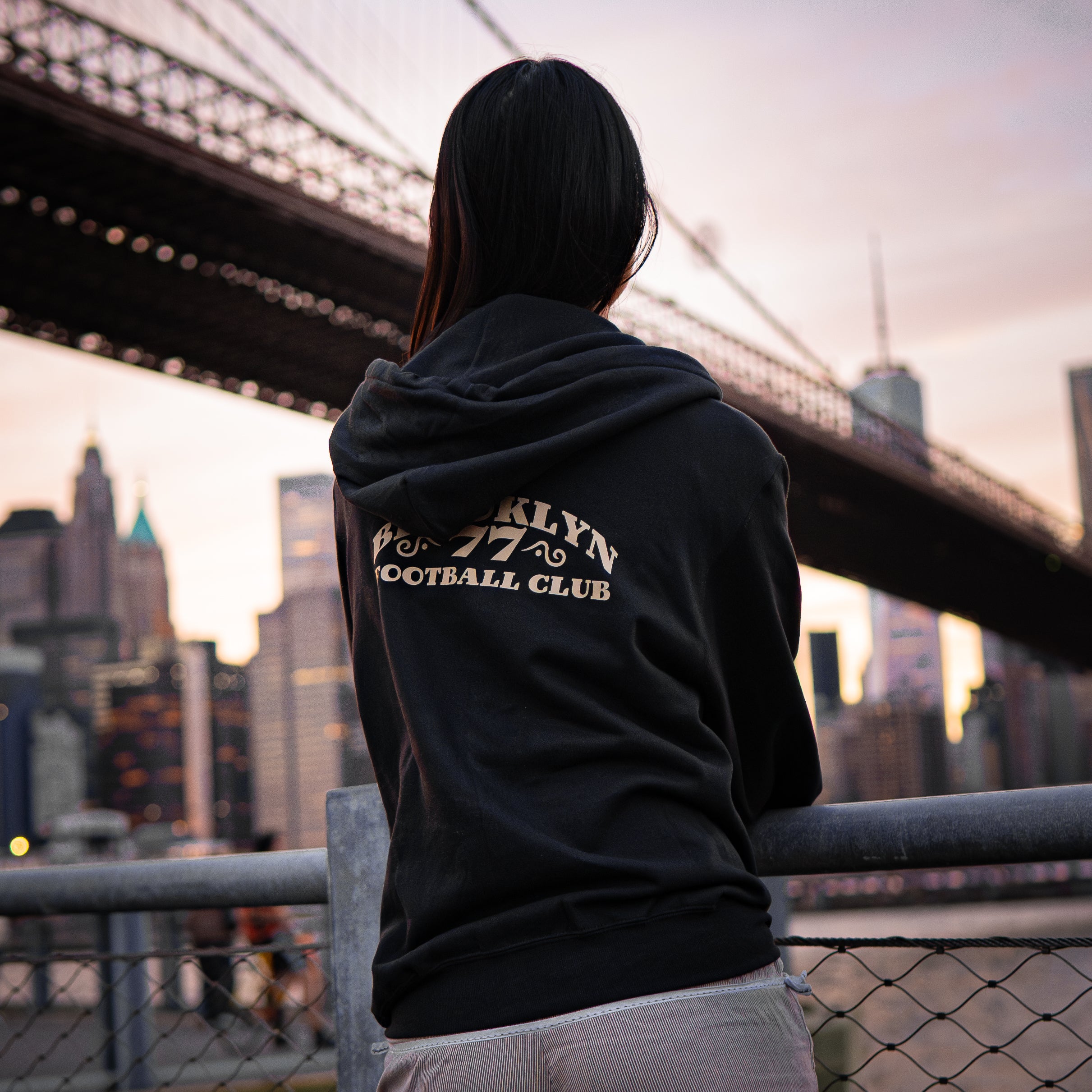 Brooklyn FC Maimonides Park Retro Black Full Zip Up Jacket - Vintage Soccer Hoodie for Men & Women - Perfect for Game Day, Casual Wear & Fan Apparel