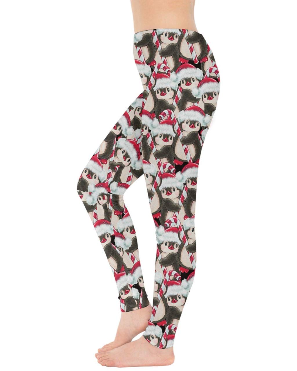 CowCow Women's Animal Print Leggings - Zebra, Bulldog & Birds Silhouette Pattern Stretch Tights (XS-5XL) | Fashionable & Comfortable for Yoga, Workout & Casual Wear