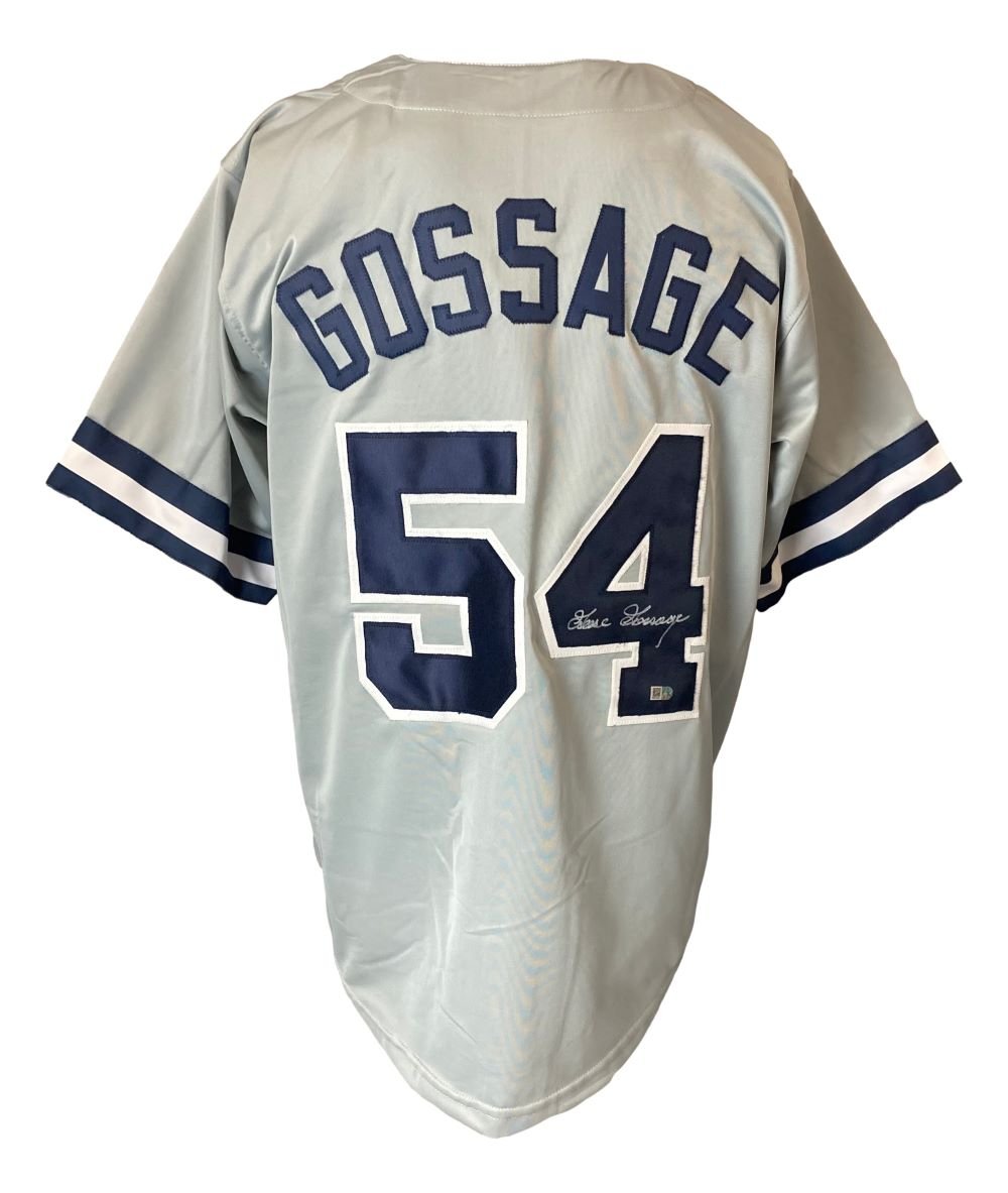 Goose Gossage Autographed New York Yankees Gray Baseball Jersey - Authentic Signed MLB Memorabilia for Collectors & Fans - Perfect for Sports Memorabilia Displays, Man Cave Decor, and Baseball Gift Ideas