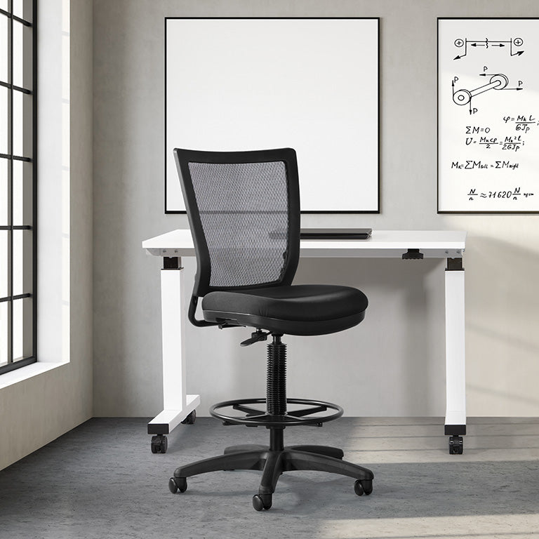 Office Star ProGrid® Extended Height Mesh Drafting Chair with Lumbar Support - Adjustable Ergonomic Office Chair for Architects, Artists & Designers - Perfect for Drafting Tables, Standing Desks & Home Offices [Model 69340 30]