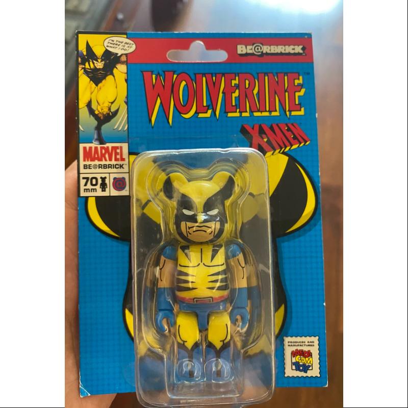 Limited Edition Bearbrick MARVEL X-MEN Wolverine 100% Vinyl Figure by Medicom - Collectible Toy for Marvel Fans, Home Decor & Gift for Superhero Lovers