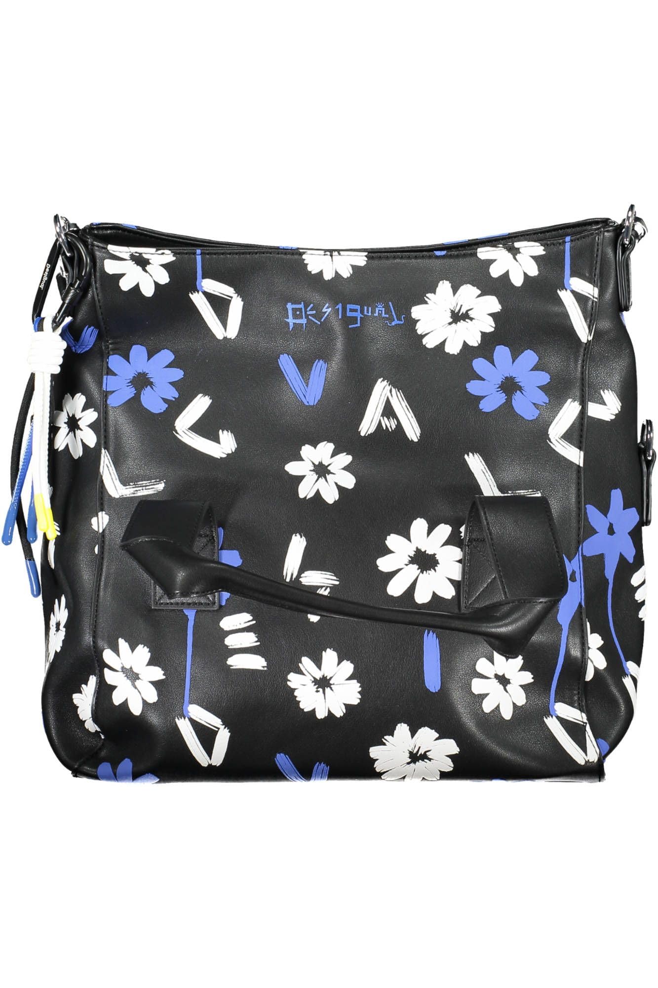 Desigual Women's PU Leather Handbag - Stylish Black Crossbody Purse for Everyday Use, Work & Travel