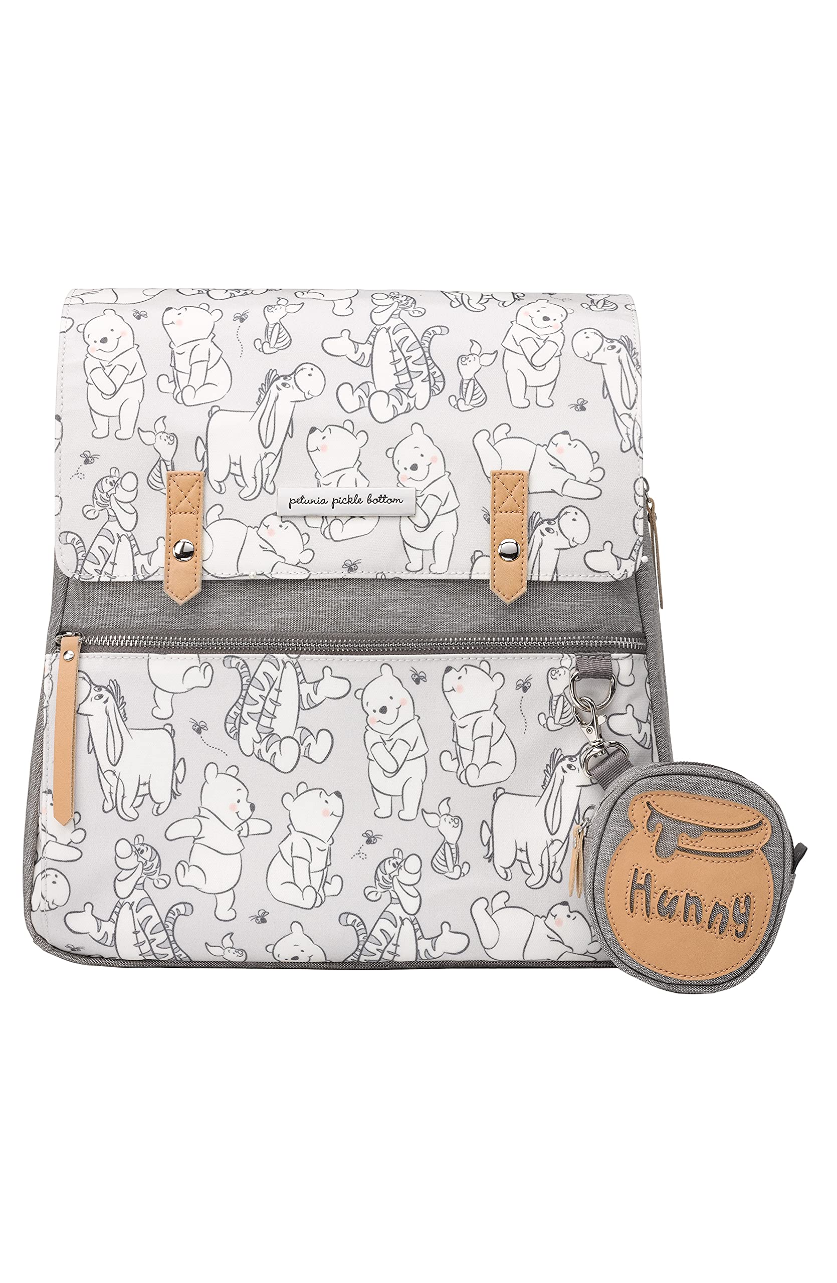Petunia Pickle Bottom Meta Backpack - Stylish & Spacious Diaper Bag for Parents | Comfortable Baby Organizer Backpack for Moms & Dads | Perfect for Travel, Daycare & Family Outings | Disney Winnie the Pooh Design
