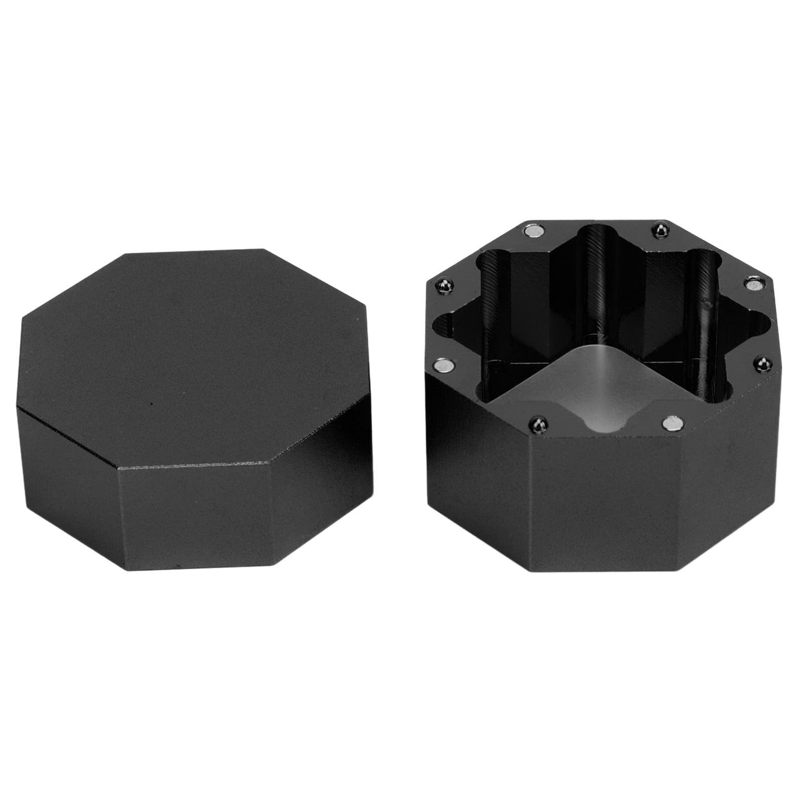 Premium Aluminum Alloy Octagonal Billiard Chalk Holder - Universal Cue Chalk Box for Pool Accessories | Perfect for Home Game Rooms, Bars & Professional Billiard Tournaments