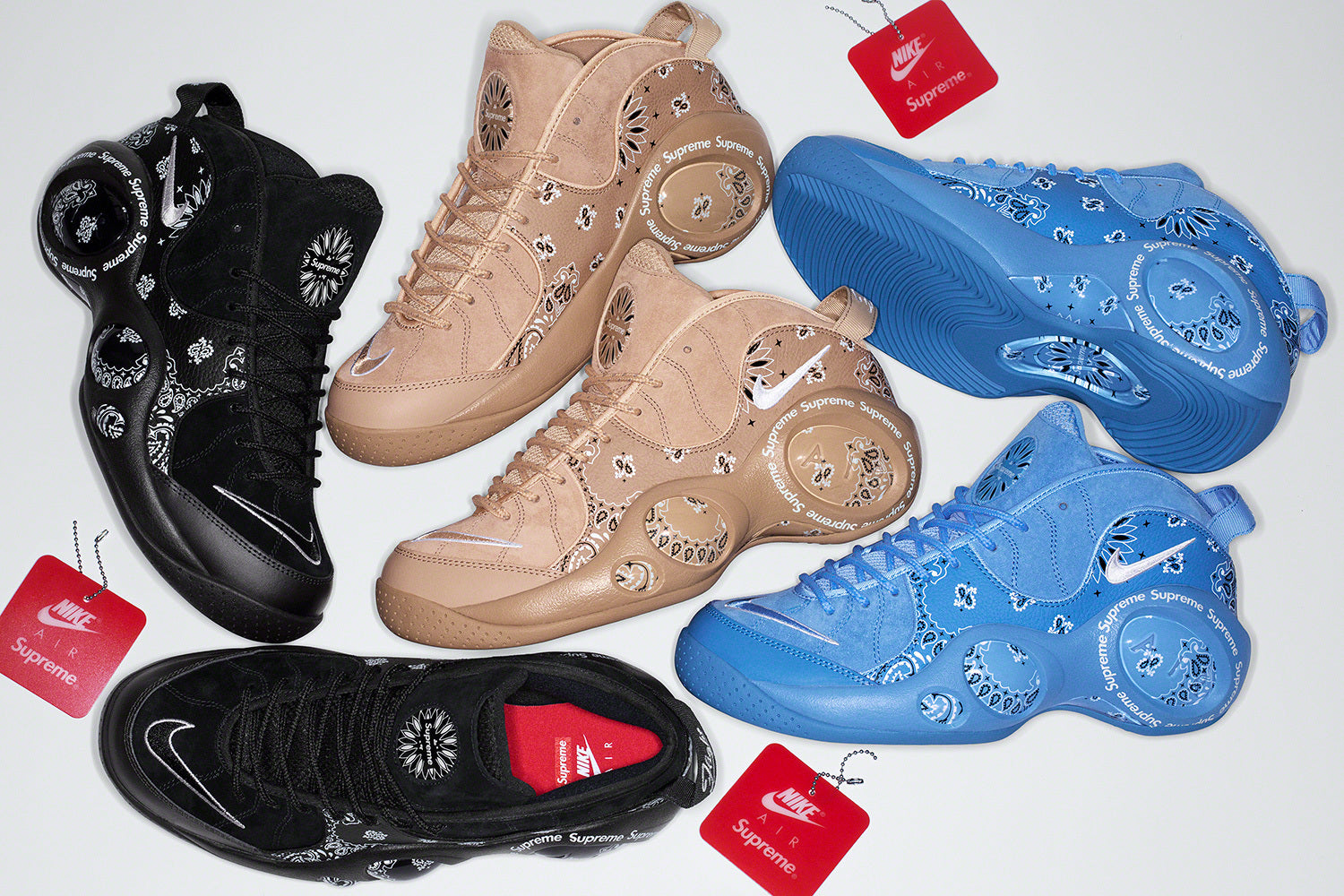 Supreme Nike Zoom Air Flight 95 Sneakers - Preorder Now | Retro Basketball Shoes for Men | Perfect for Streetwear & Court Performance
