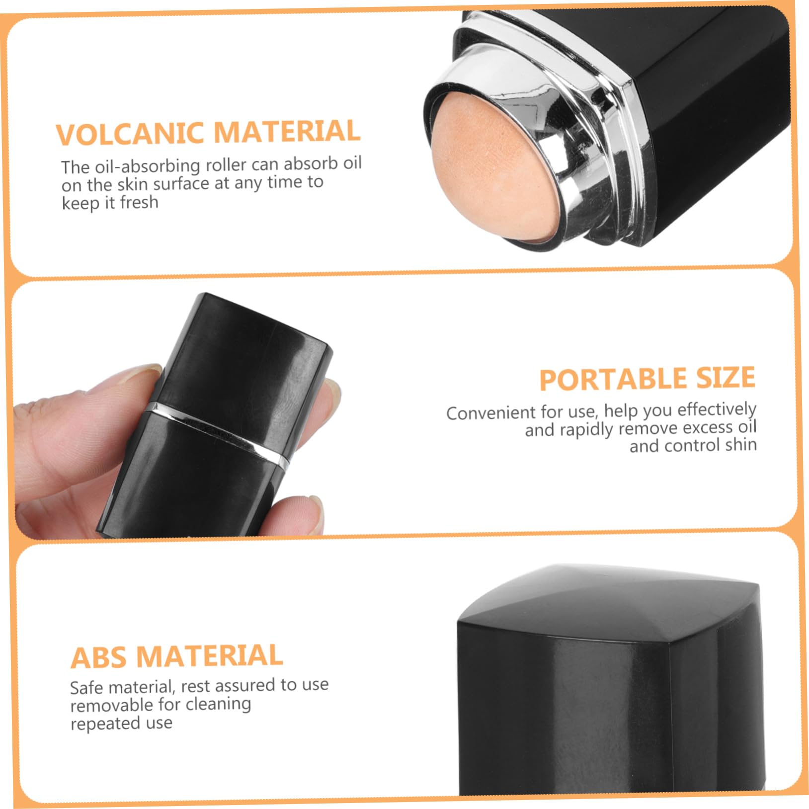 Natural Jade Roller for Face Massage & Skin Care - Portable Facial Oil Absorber for Glowing Skin | Perfect for Daily Skincare Routine & Relaxation at Home or Travel