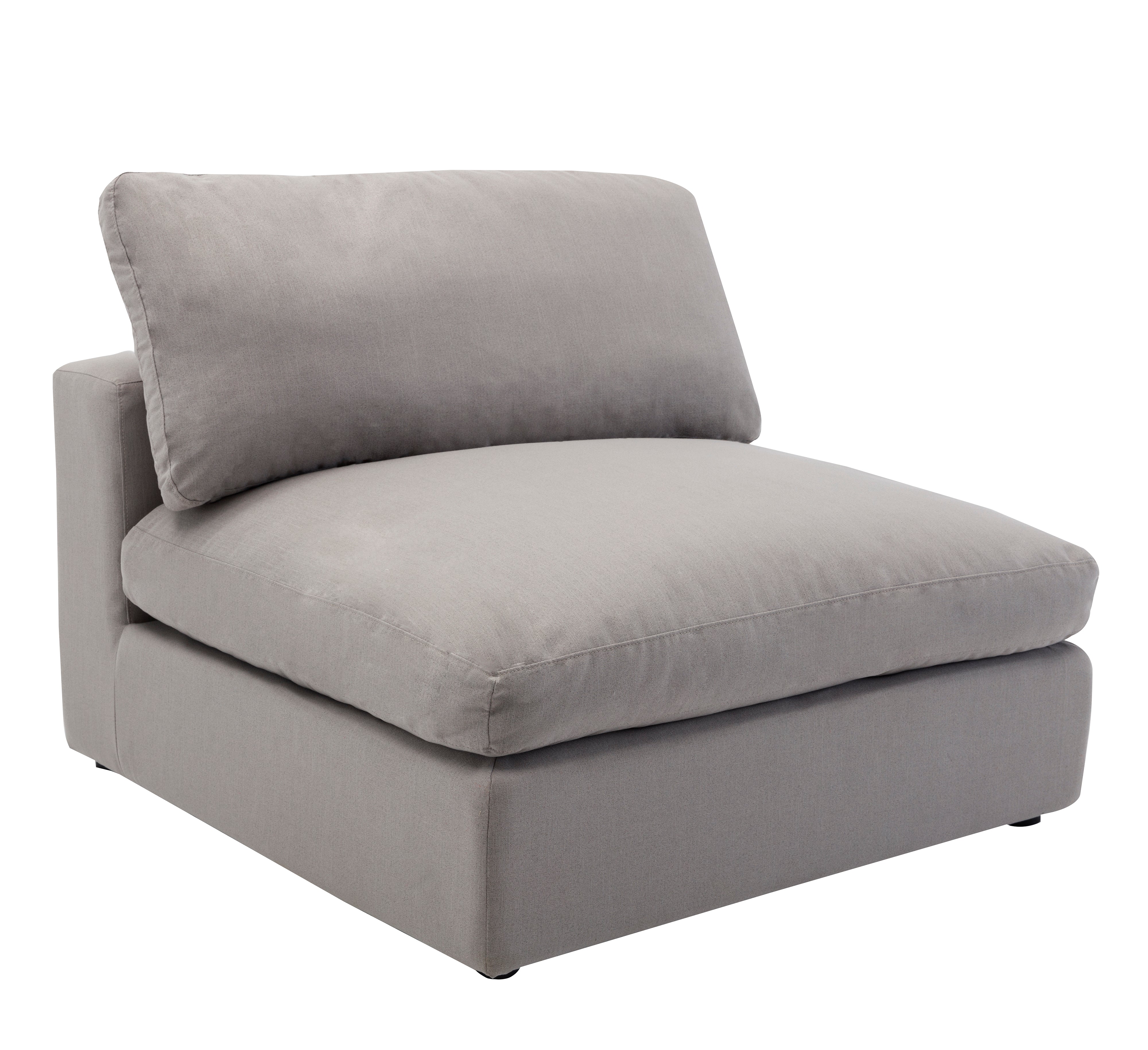 Rivas Modern Feather Fill 5-Piece Modular Sectional Sofa in Graphite - Perfect for Living Room, Lounge, and Family Room Comfortable Seating