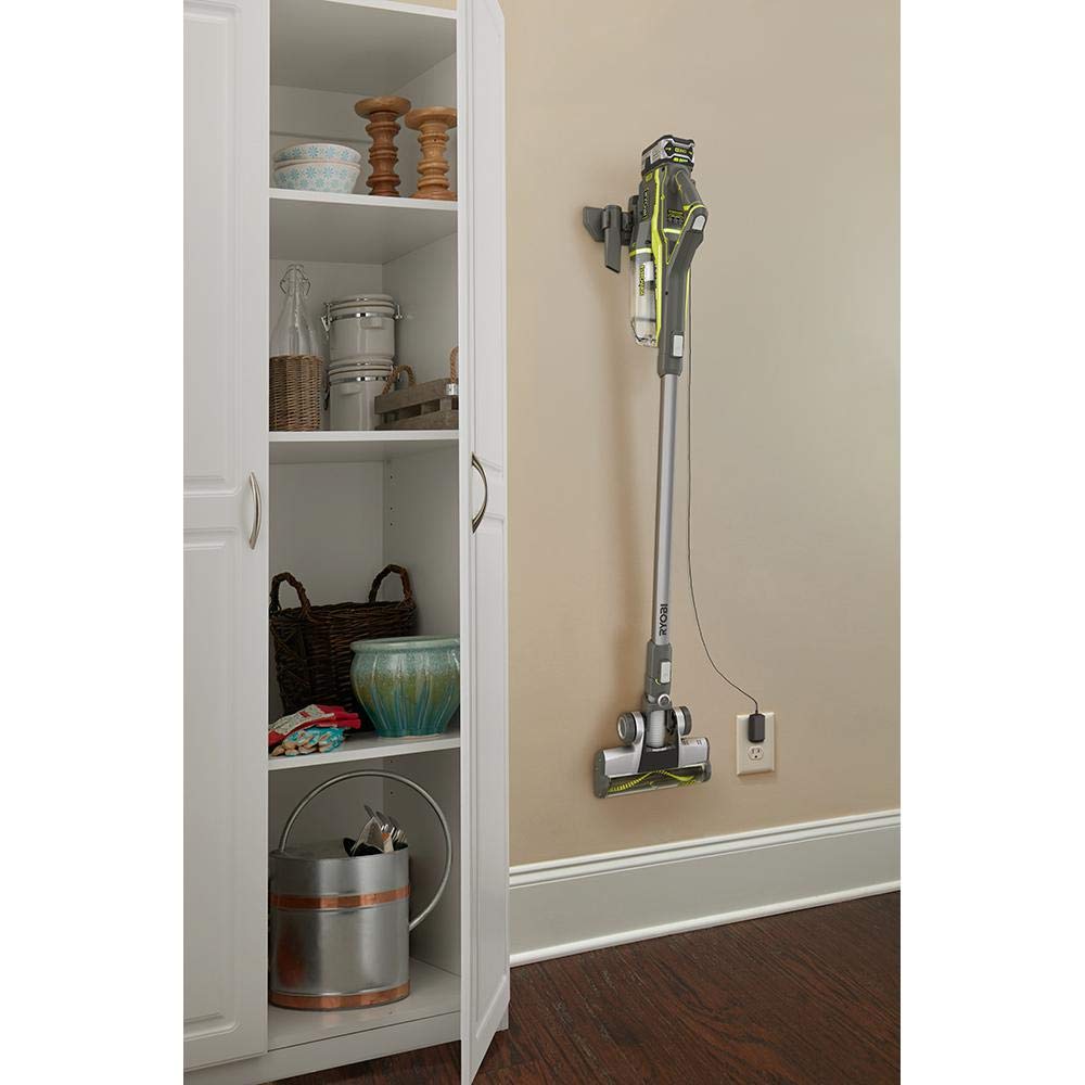Ryobi 18V ONE+ Cordless Stick Vacuum Cleaner with EverCharge Technology - Lightweight, Powerful for Hardwood Floors & Carpets - Perfect for Home, Office & Car Cleaning