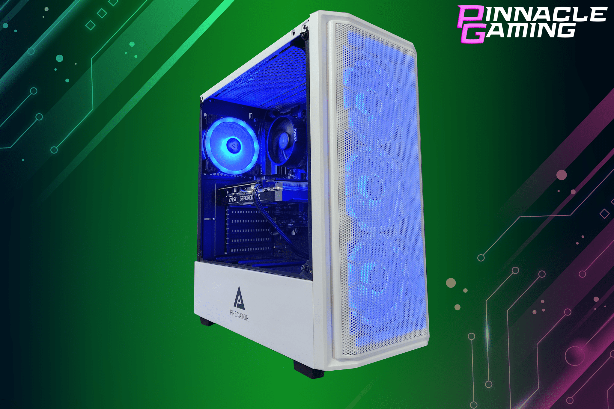 Custom Gaming Desktop PC - AMD Ryzen 5, 1TB SSD, 16GB RAM, NVIDIA RTX 3060, WiFi, White A520 Case - Perfect for Esports, Streaming & VR Gaming