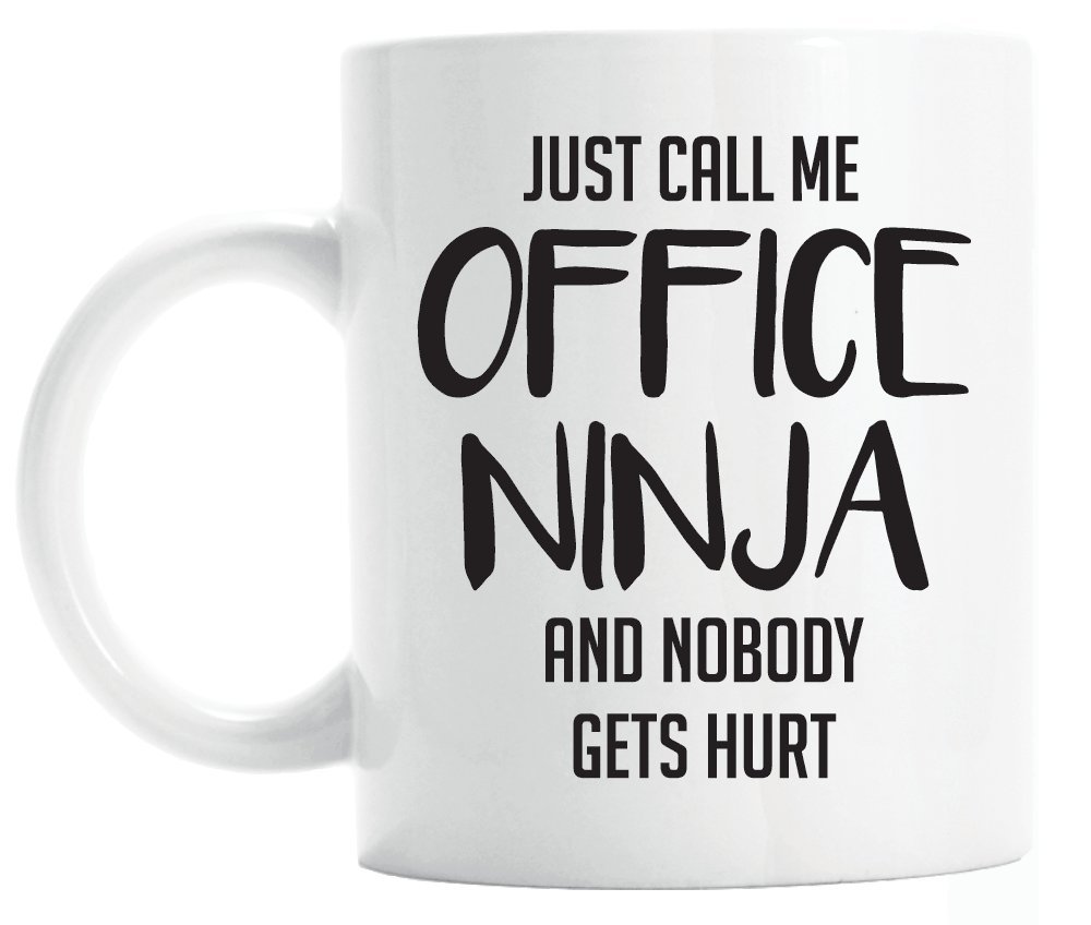 Funny Office Mug - Just Call Me Office Ninja - Perfect Coworker Gift for Coffee & Tea Lovers - Great for Desk Decor & Work Motivation
