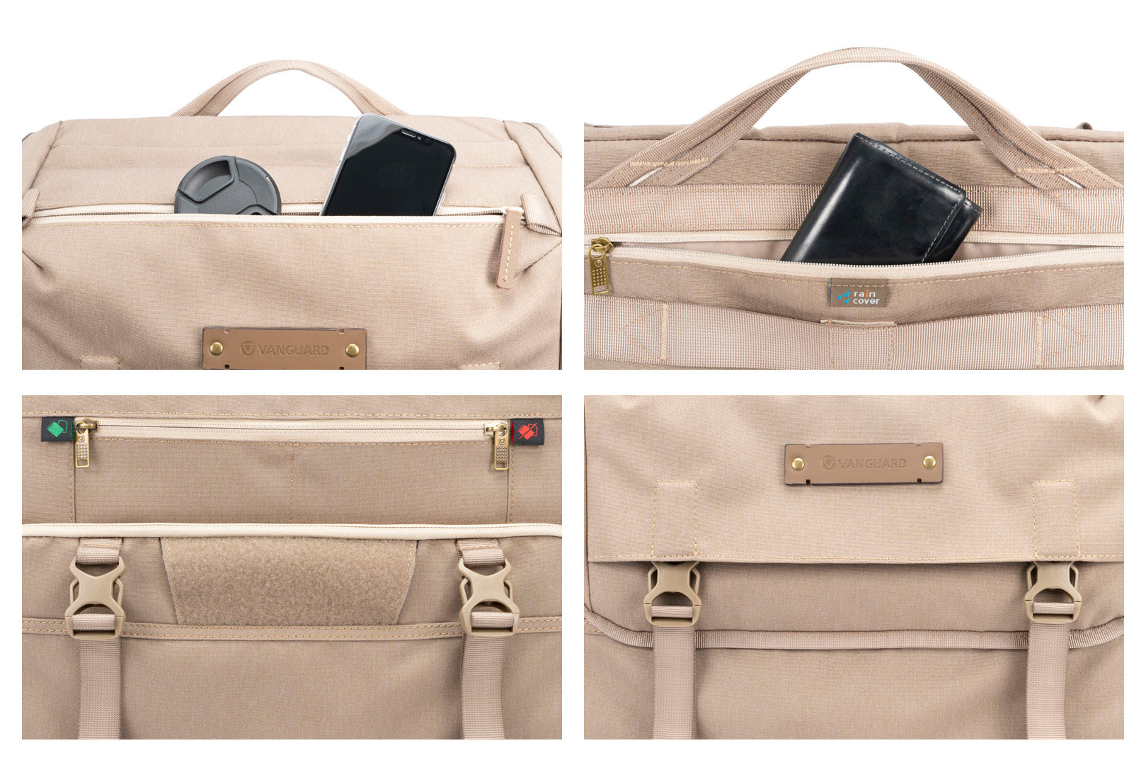VEO RANGE 38 BG Messenger Camera Bag - Waterproof DSLR Shoulder Bag for Photographers, Travel & Outdoor Shooting (Tan) - Perfect for Hiking, Street Photography & Daily Commute