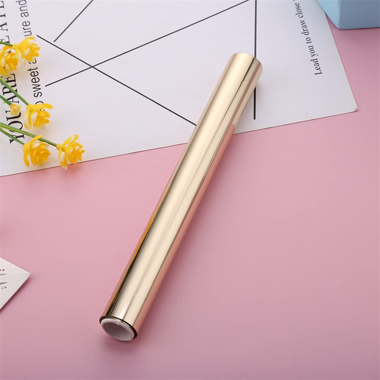 5-Pack Briartw Laser Printer & Laminator Compatible Toner Reactive Foil - 16.4ft x 7.6in Per Roll Transfer Foil Paper Bundle for DIY Crafts, Embossed Cards, Scrapbooking - Perfect for Wedding Invitations, Gift Wrapping, and Home Decor Projects