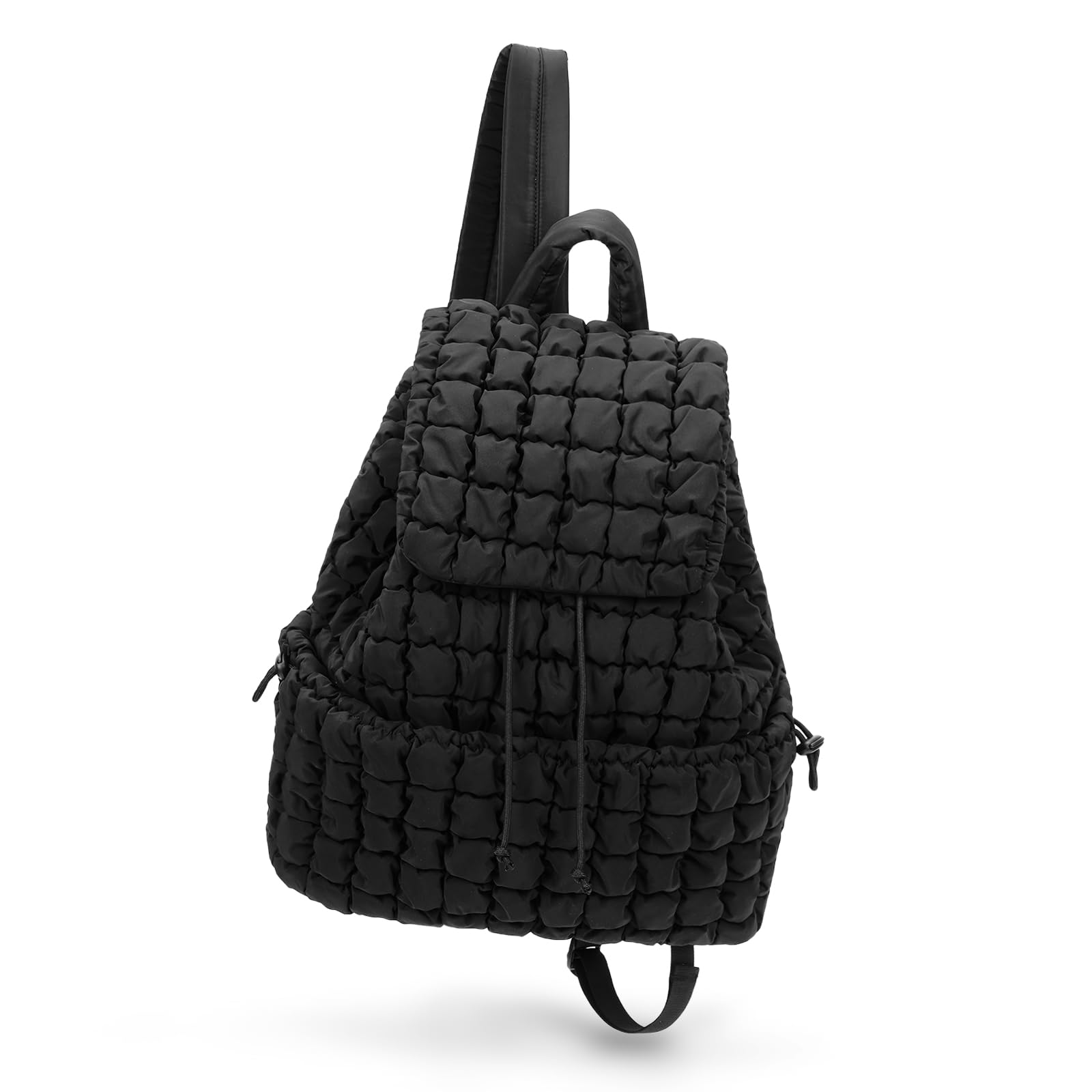 Lushandy Quilted Puffer Backpack for Women - 18L Nylon Puffy Travel Backpack, Soft Gym Bag for Workout, School, Commuting & Outdoor Adventures