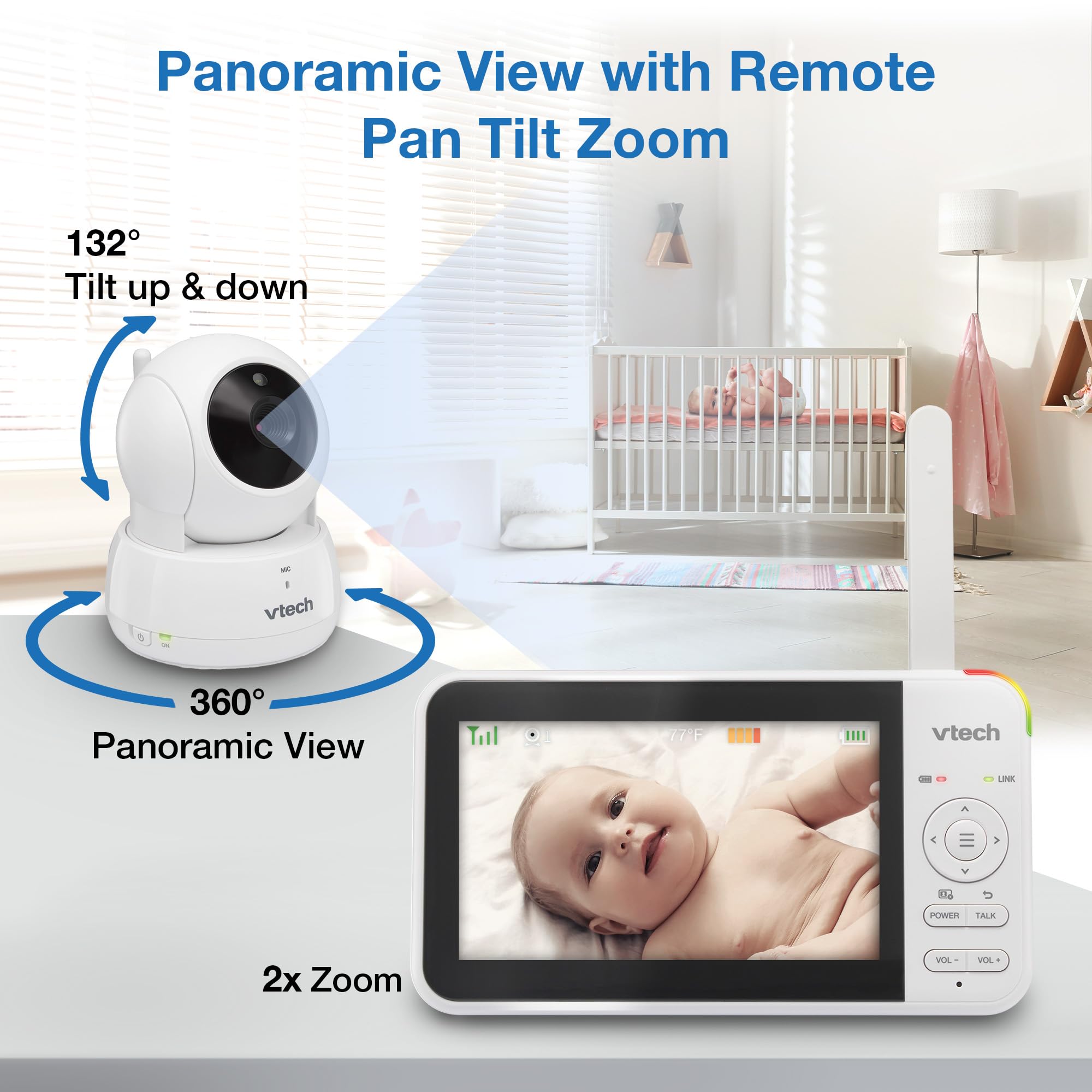 VTech VM924-3 Video Baby Monitor with 3 Cameras - 5