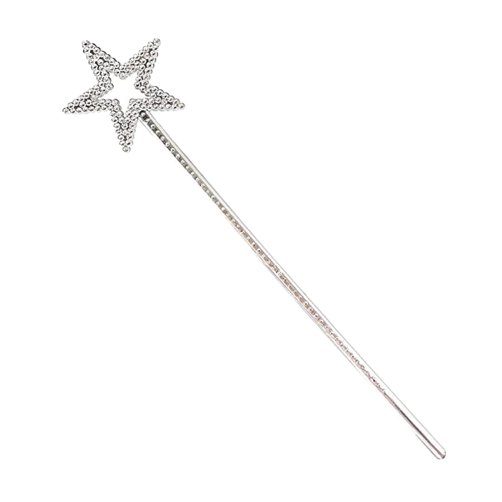 Harilla Fairy Princess Stick Fancy Dress for Girls - Sparkling Silver Costume for Birthday Party, Halloween, Role Play & Wedding | Perfect for Dress-Up, Fantasy Play & Special Occasions