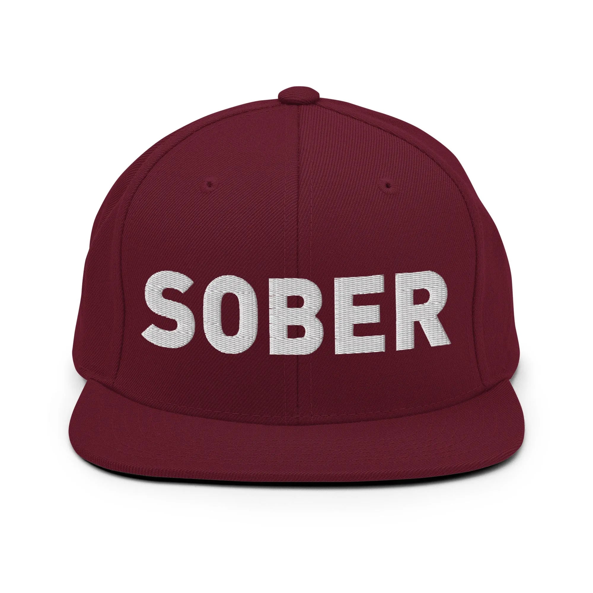 SOBER Embroidered Snapback Hat - Adjustable Dad Hat for Men & Women - Stylish Baseball Cap for Casual Wear, Sports & Outdoor Activities