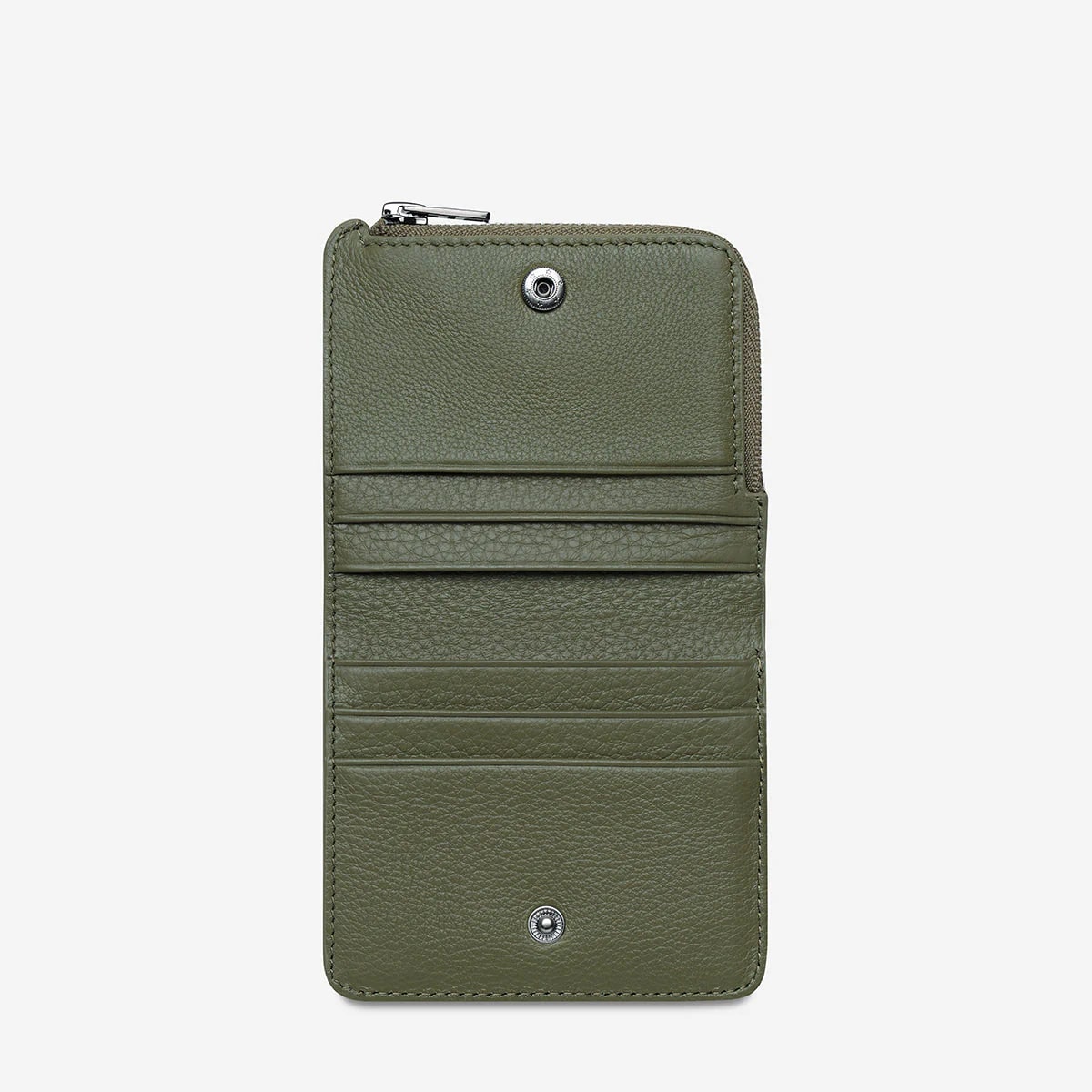 Status Anxiety Sense Of Wonder Genuine Leather Wallet for Men & Women - Khaki Color - Slim Bifold RFID Blocking Wallet for Everyday Use & Travel