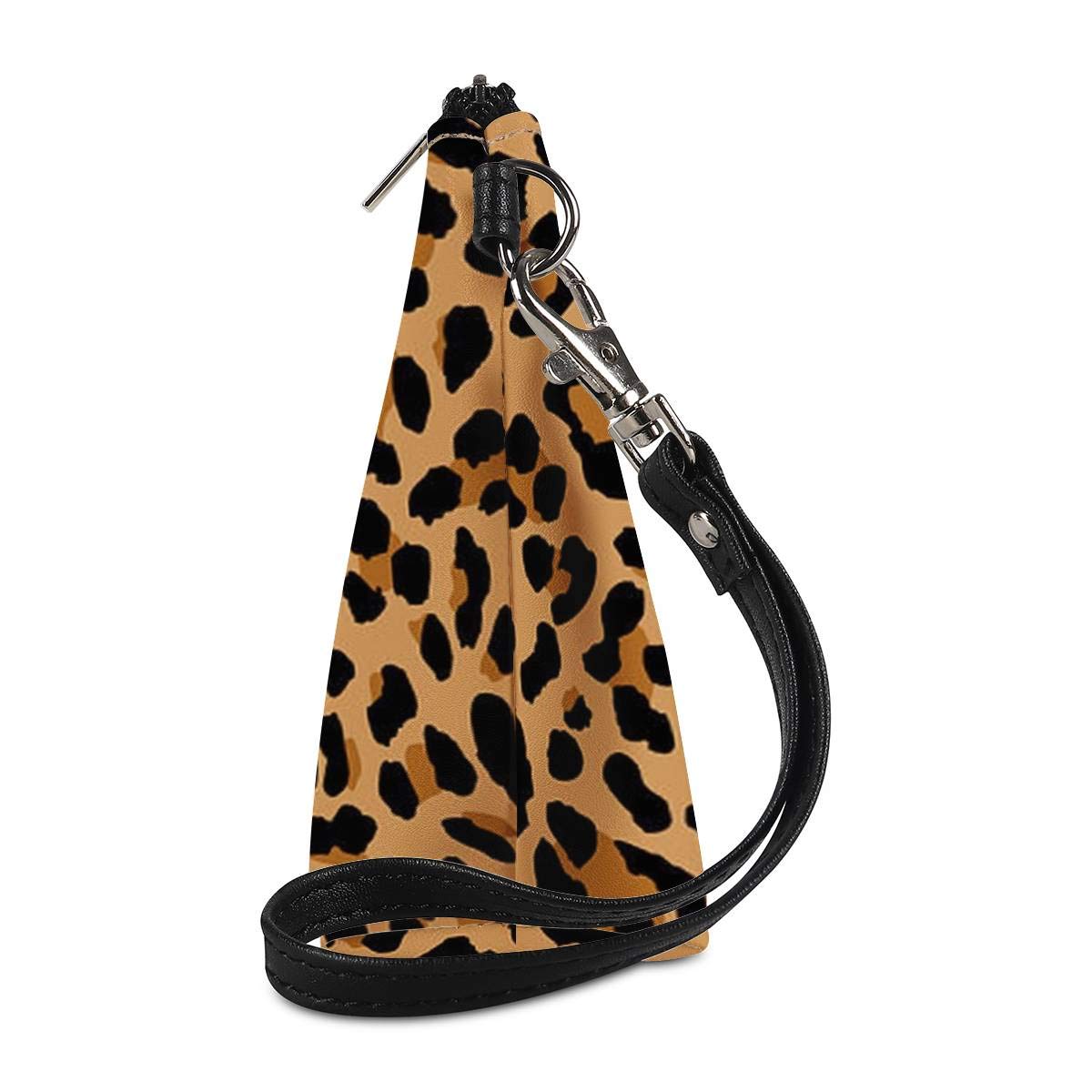Amzbeauty Leopard Print Makeup Bag - PU Leather Cosmetic Pouch with Zipper for Women, Travel Toiletry Organizer - Perfect Gift for Makeup Lovers & Travel Essentials Storage