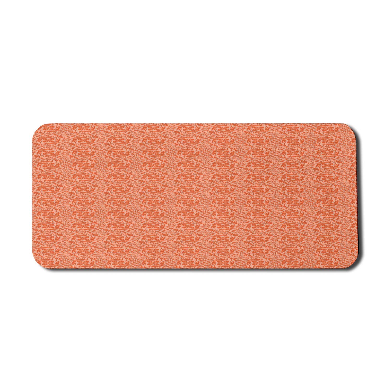 Ambesonne Ethnic Computer Mouse Pad - Floating Perpetual Chrysanthemum Floral Design, Non-Slip Rubber Base, Extra Large 35