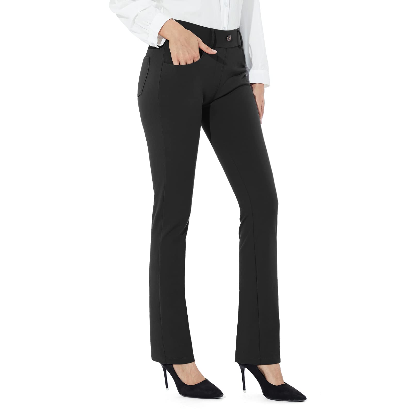 M MOTEEPI Women's High Waisted Yoga Dress Pants - 31