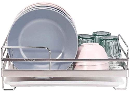 SHENXINCI Plastic Drying Rack with Drip Tray - Kitchen Utensil Organizer for Plates, Bowls & Cups - Space-Saving Tableware Storage Solution for Small Kitchens & Dish Drying Stations