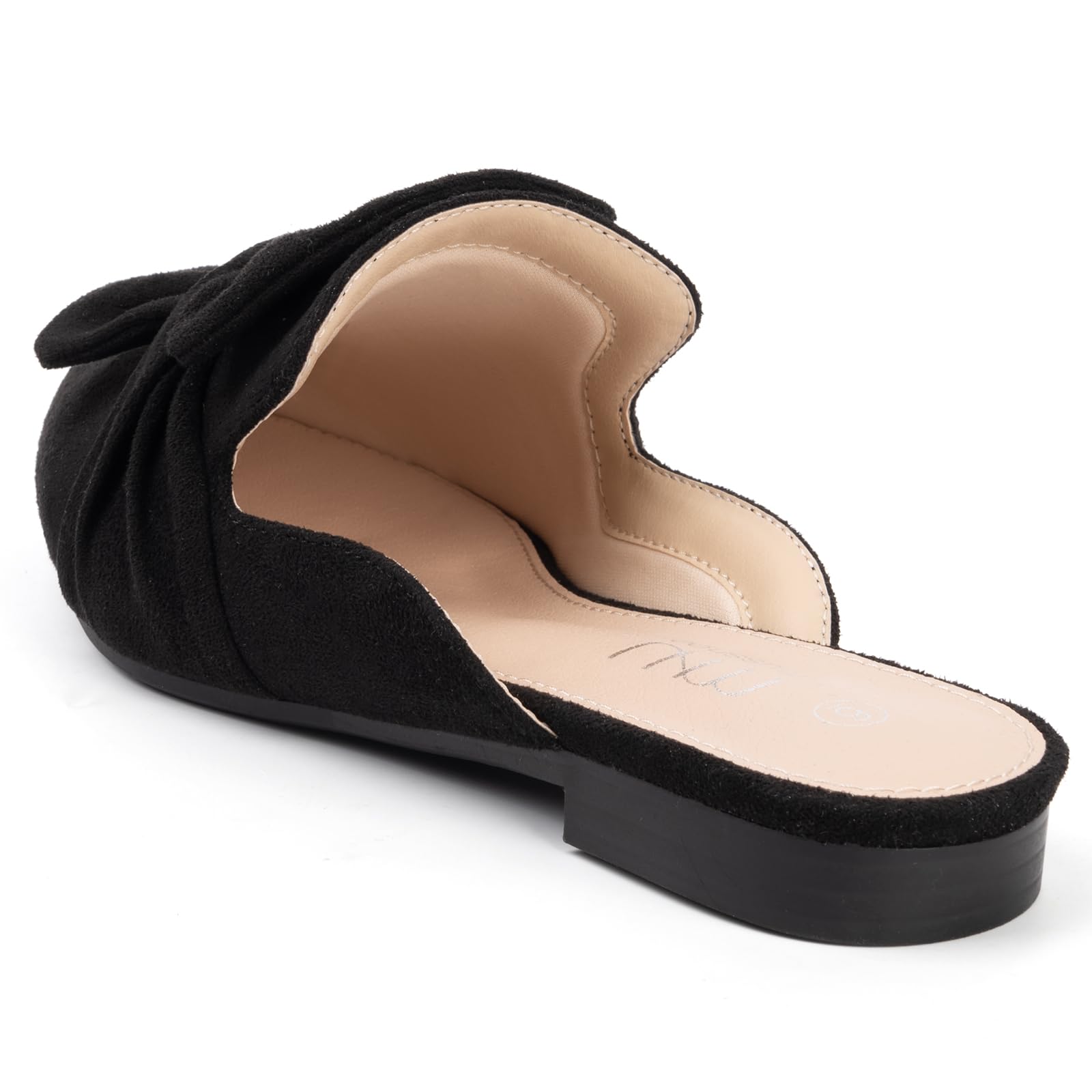 Comfortable Women's Pointed Toe Mules - Slip On Backless Loafers with Bow for Casual Wear & Office | MUSSHOE