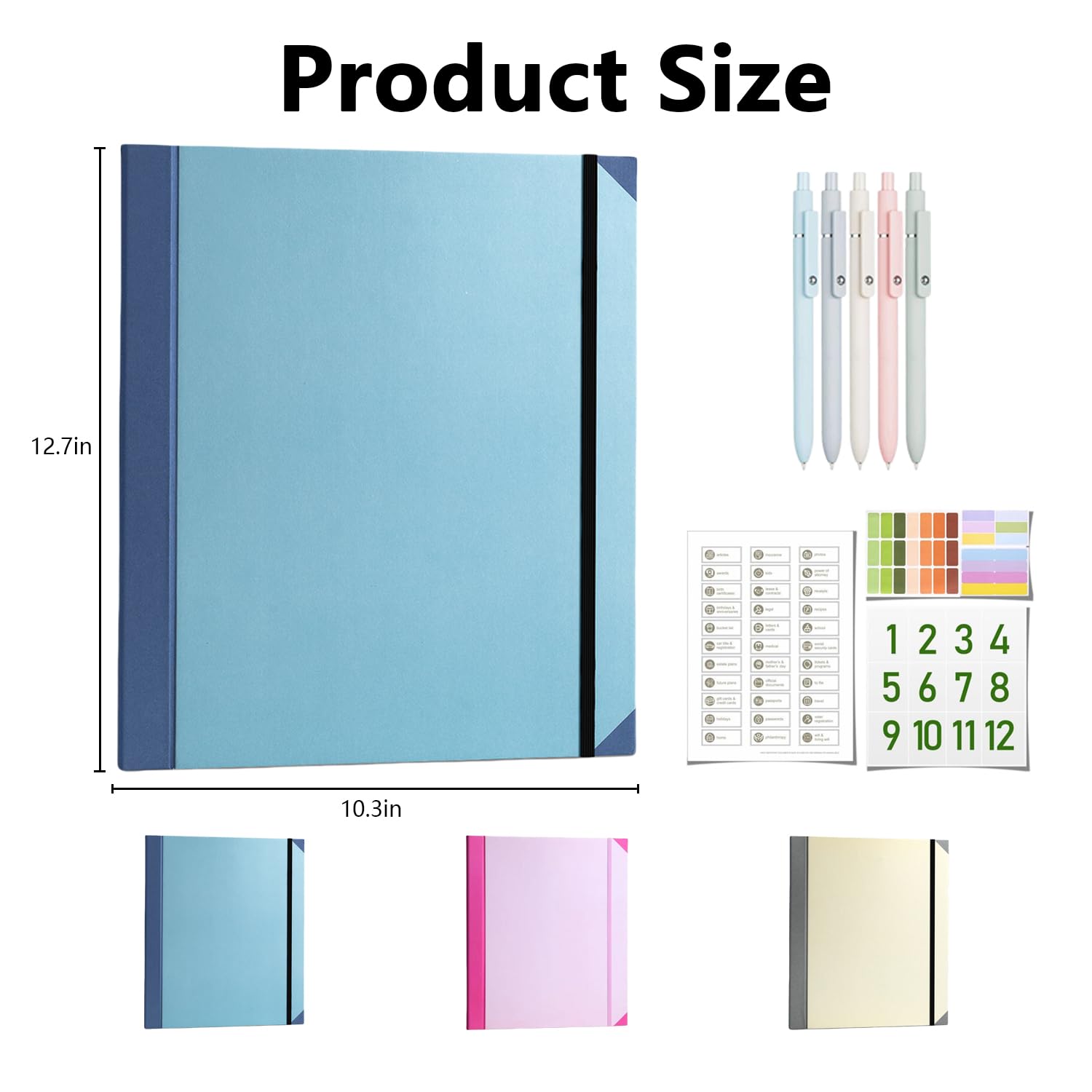 Veloron Life Organizer Binder - Important Document Storage & Estate Planning Folio - If I Die Binder in Blue - Perfect for Wills, Passwords, Financial Records & Emergency Preparedness