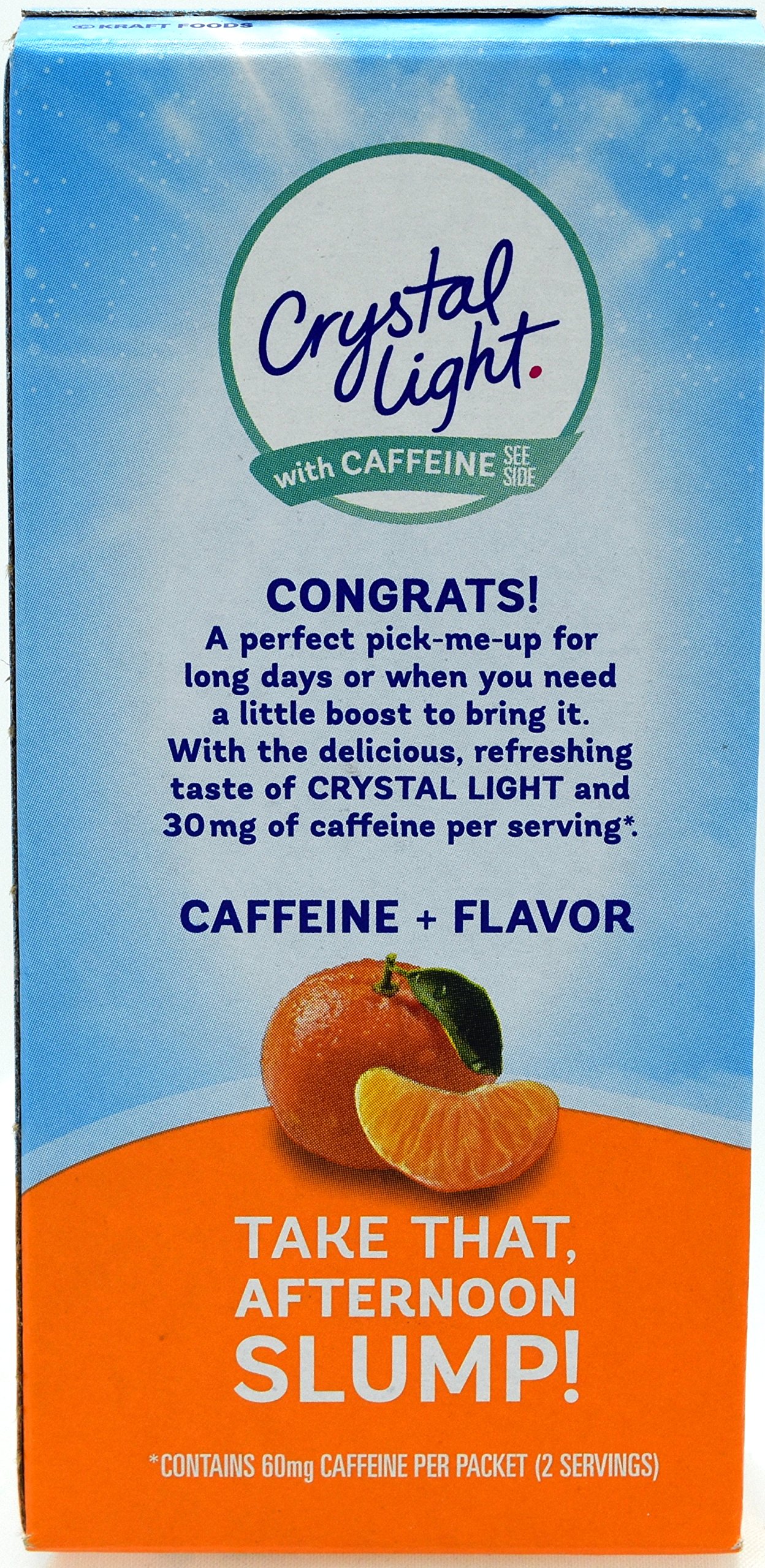Crystal Light On The Go Citrus with Caffeine Drink Mix - 10 Single Serve Packets (35 Count Box) | Energy Boost for Workouts, Travel & Office Hydration