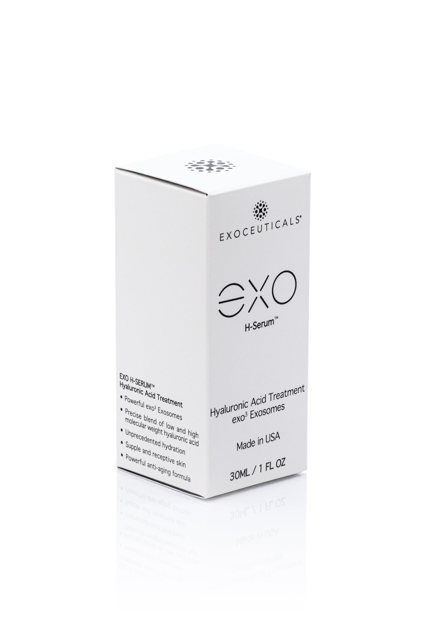 EXO SKIN SIMPLE - EXO H-SERUM™ Hyaluronic Acid Serum for Deep Hydration | Anti-Aging Exosome Skincare Treatment | 30ML (1 fl oz) | Perfect for Dry Skin & Wrinkle Reduction