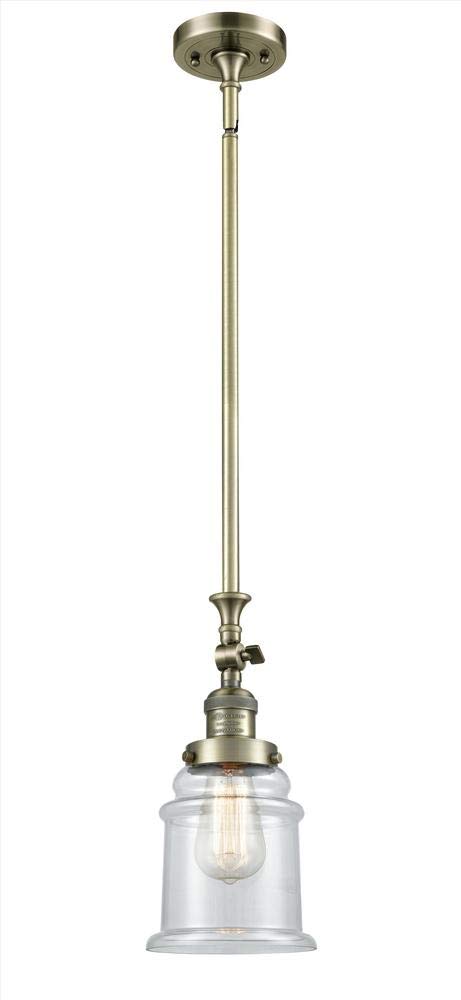 Vintage Dimmable LED Mini Pendant Light - Black Antique Brass Finish - 1 Light Hanging Fixture - Energy Efficient & Dimmable - Perfect for Kitchen Island, Dining Room, or Bar Counter Lighting