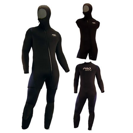 Promate 6mm Men's 2-Piece Semi-Dry Scuba Diving Wetsuit - Thermal Protection for Cold Water Diving, Snorkeling & Water Sports