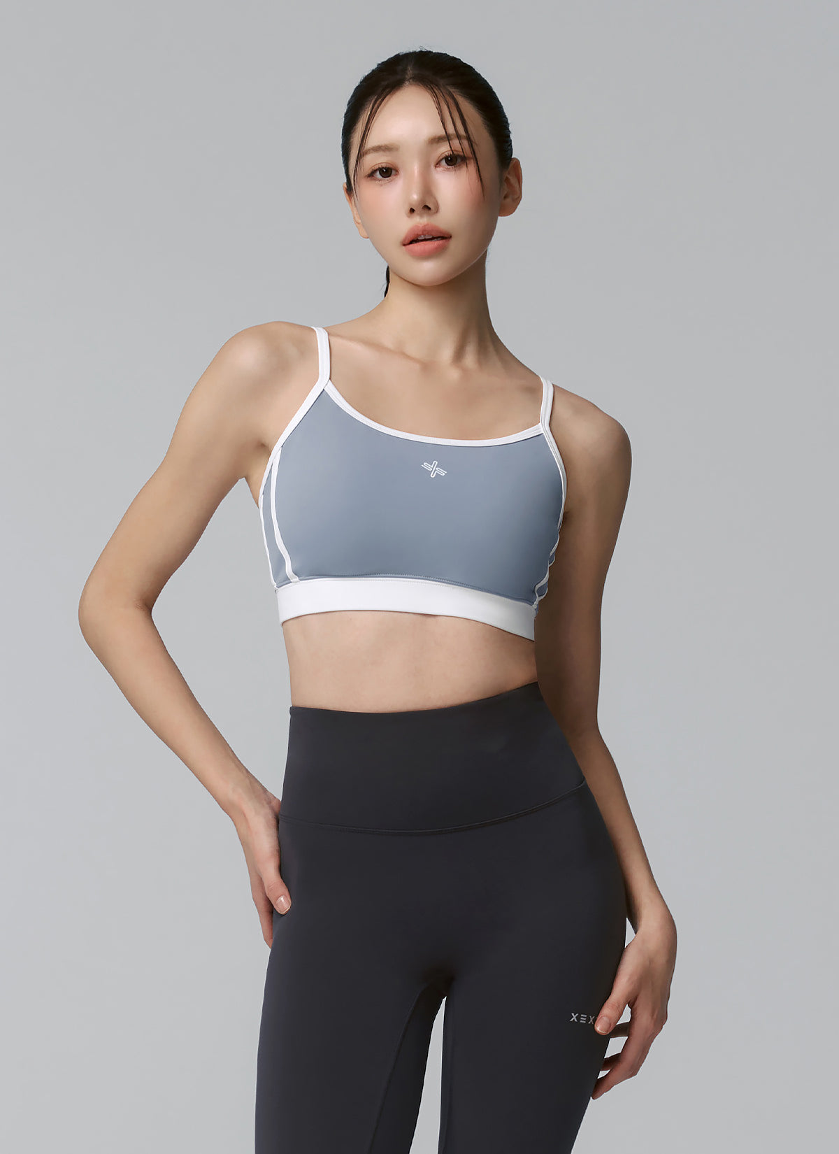 Double Line Color Block Bra Top - Women's Fashion Sports Bra for Yoga, Running & Gym Workouts