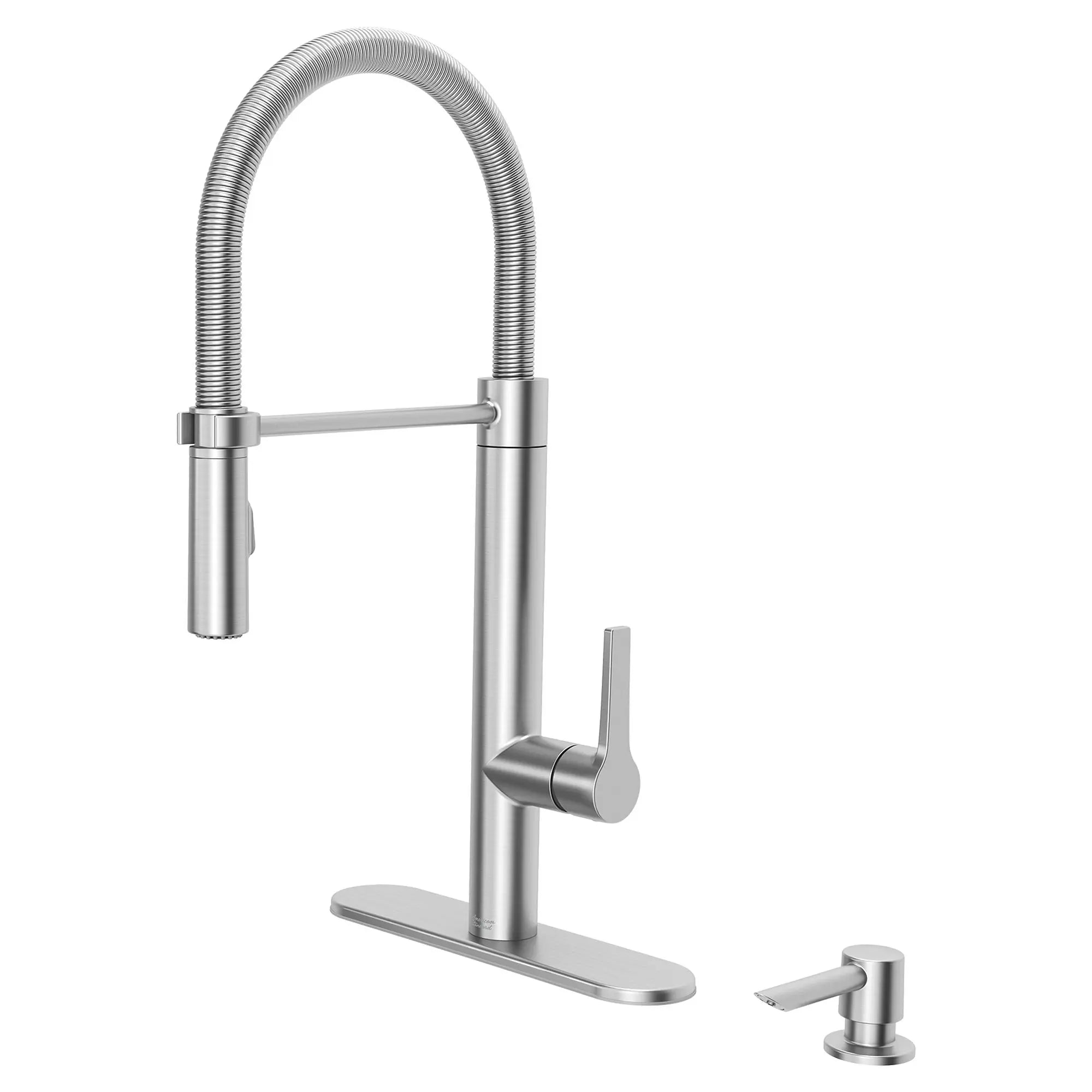 Grayson Semi-Professional Single Handle Kitchen Faucet - High Arc Pull Down Sprayer, Brushed Nickel Finish for Modern Home & Restaurant Use
