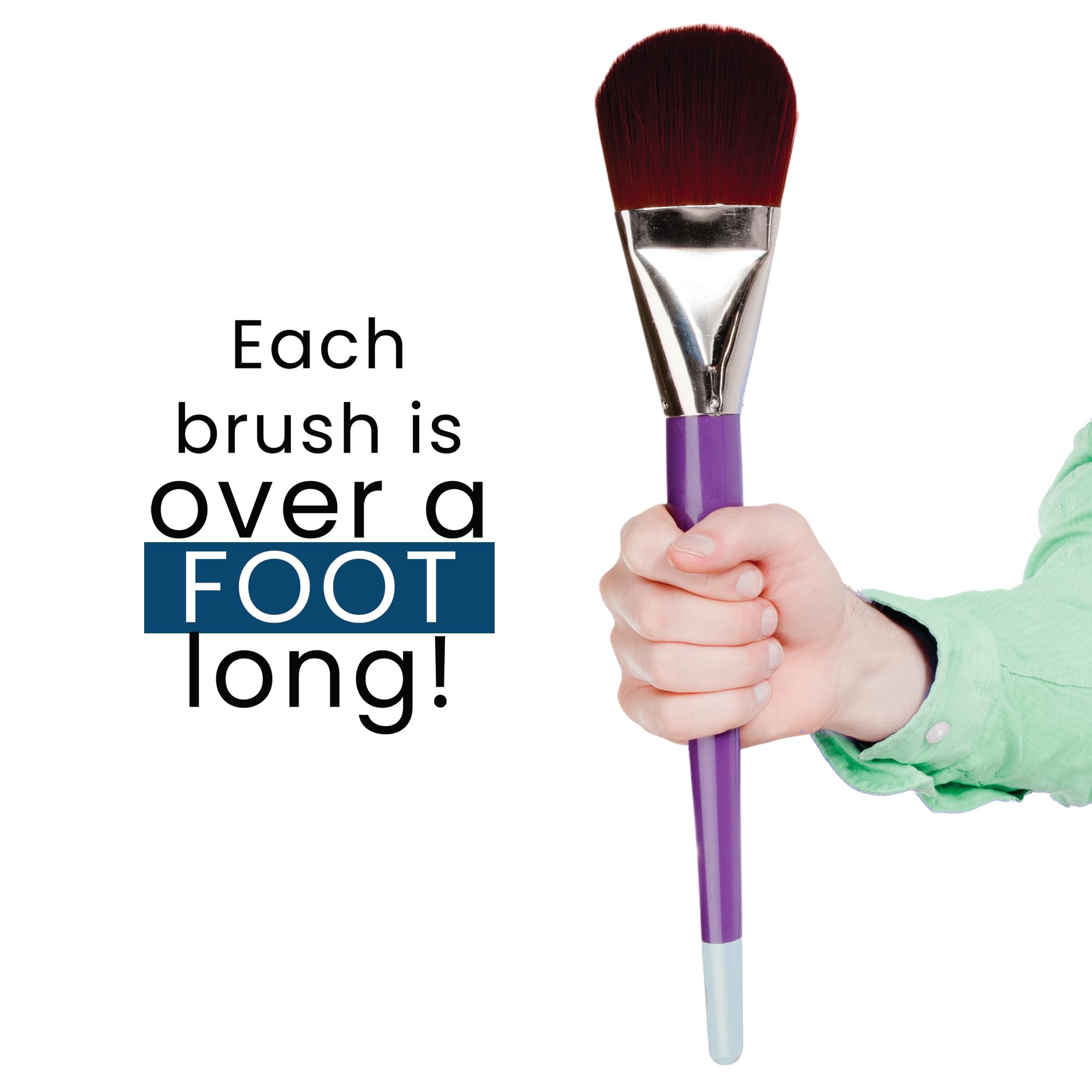 Creative Mark Mural Max Large Scale Paint Brushes - Professional Filbert Brush #46 for Murals, Canvas & Wall Painting - 2 Pack - Ideal for Artists, DIY Home Decor & Outdoor Projects