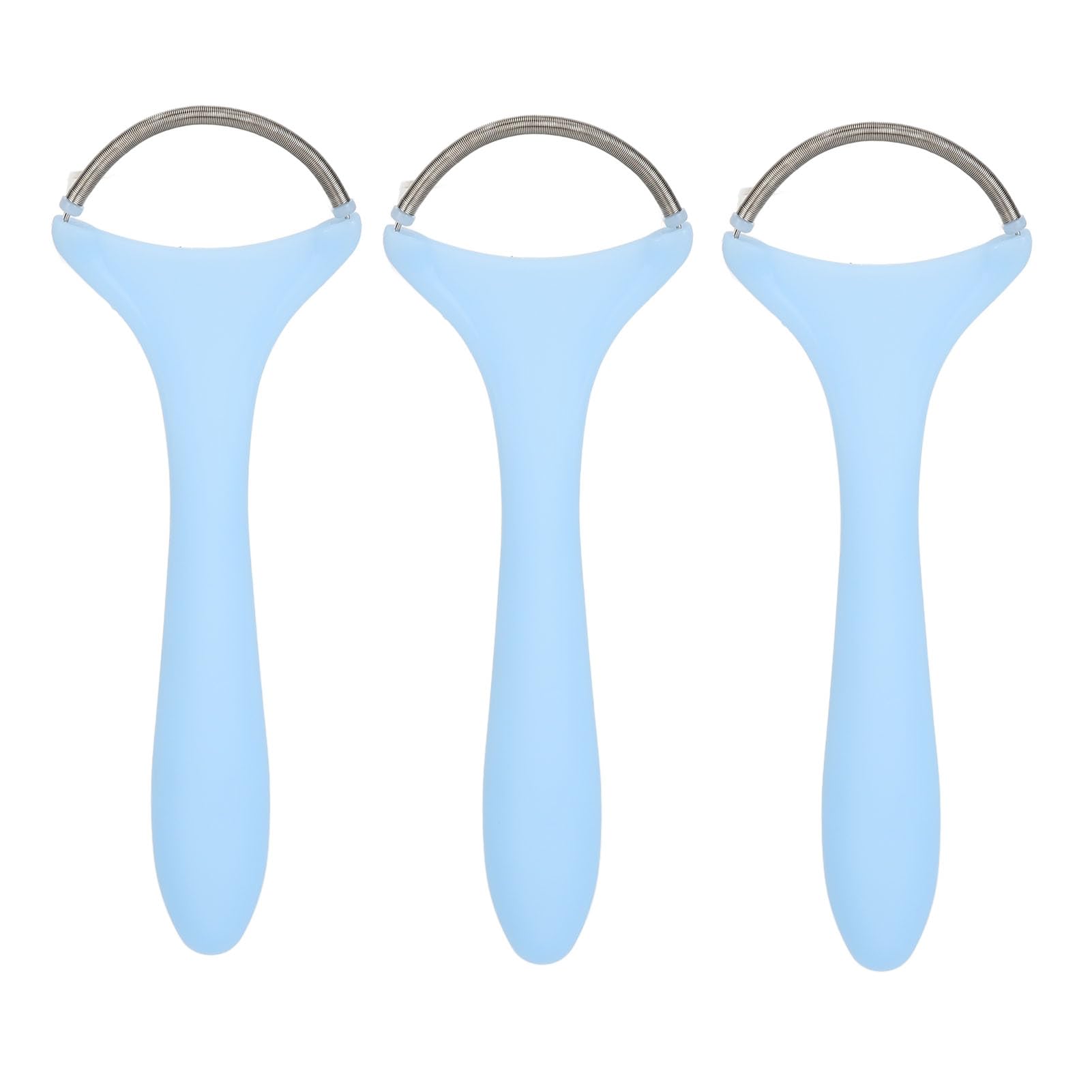 Stainless Steel Facial Hair Remover Spring - 3pcs Long Handle Gentle Epilator for Women | Painless Threading Coil for Face & Body | Perfect for Eyebrows, Upper Lip & Bikini Line