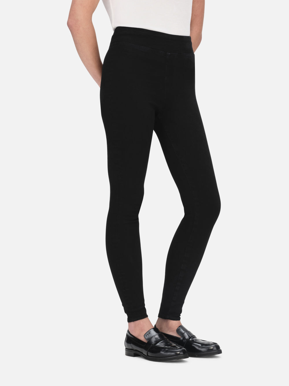 The Jetset Skinny Crop Sheen Noir - High Waisted Stretchy Denim Jeans for Women | Perfect for Casual Outfits, Date Nights & Travel