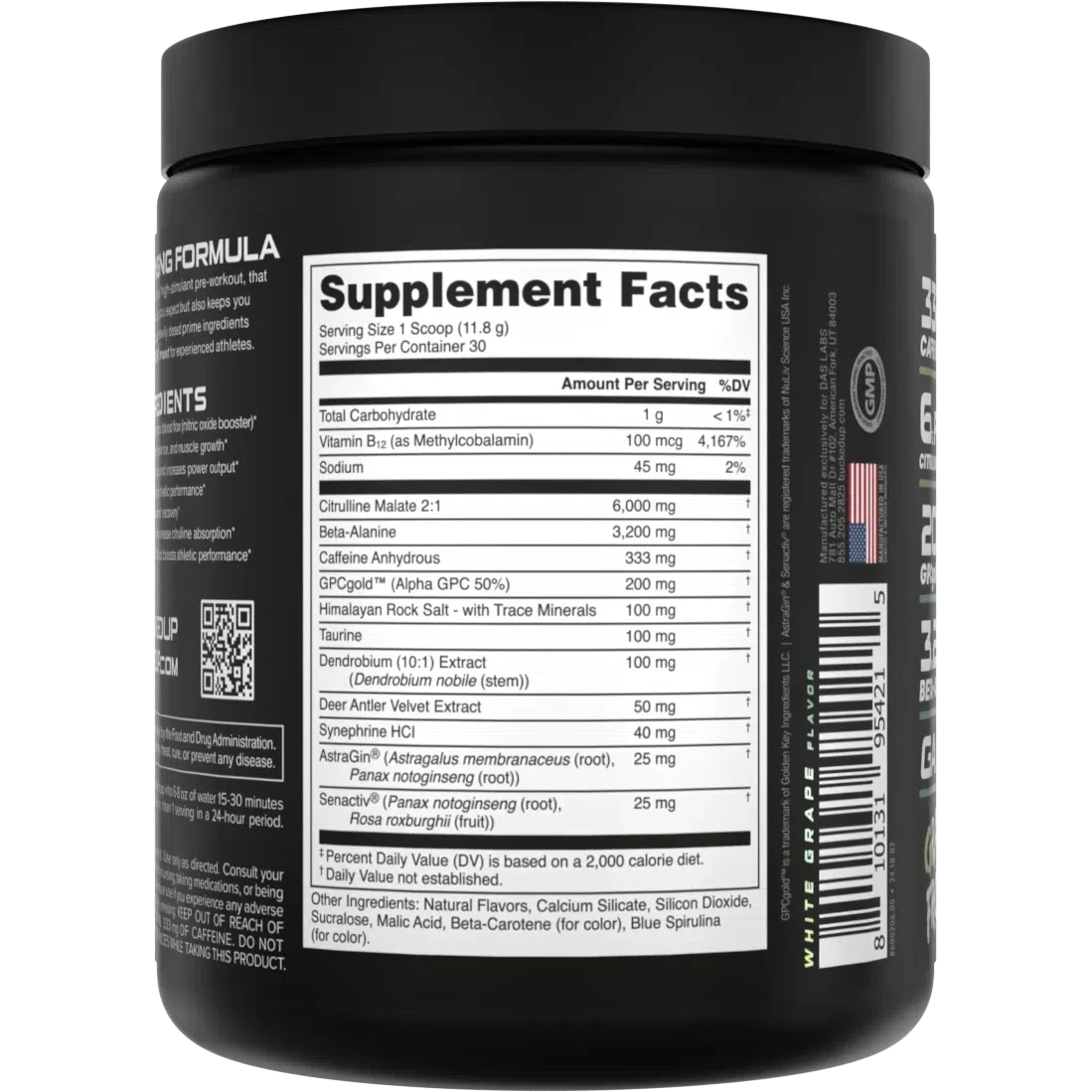 Bucked Up WOKE AF Pre-Workout Supplement - New Year's Limited Edition for Energy & Focus - Perfect for Gym, Fitness & Bodybuilding Training