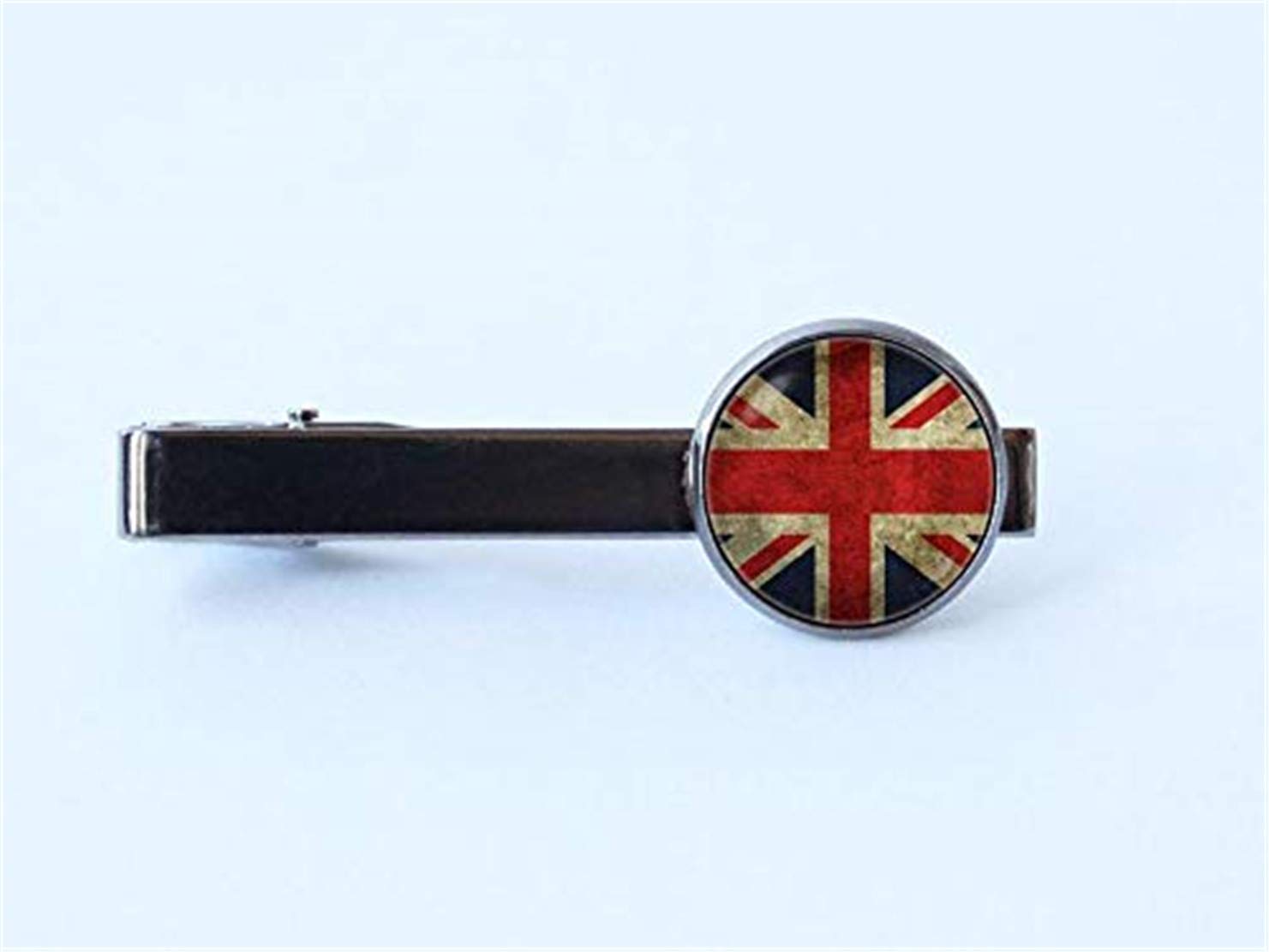 Union Jack Tie Clip - UK Flag British Flag Tie Bar for Men | Patriotic Jewelry Gift for Father, Husband & Loved Ones | Perfect for Weddings, Business Meetings & Formal Events