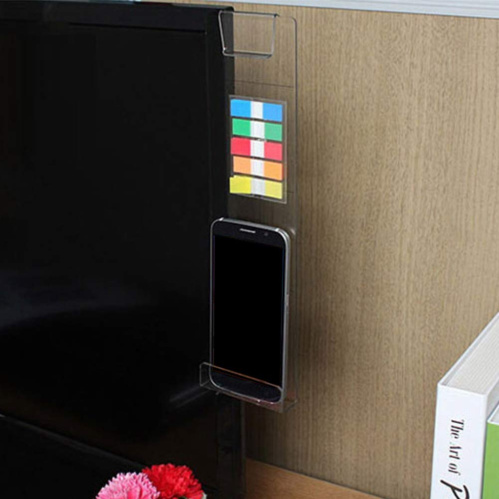 Duokon Acrylic Computer Screen Memo Board - Sticky Note Holder for PC, Laptop & TV Monitors (Right Side) - Perfect for Office, Home & School Reminders